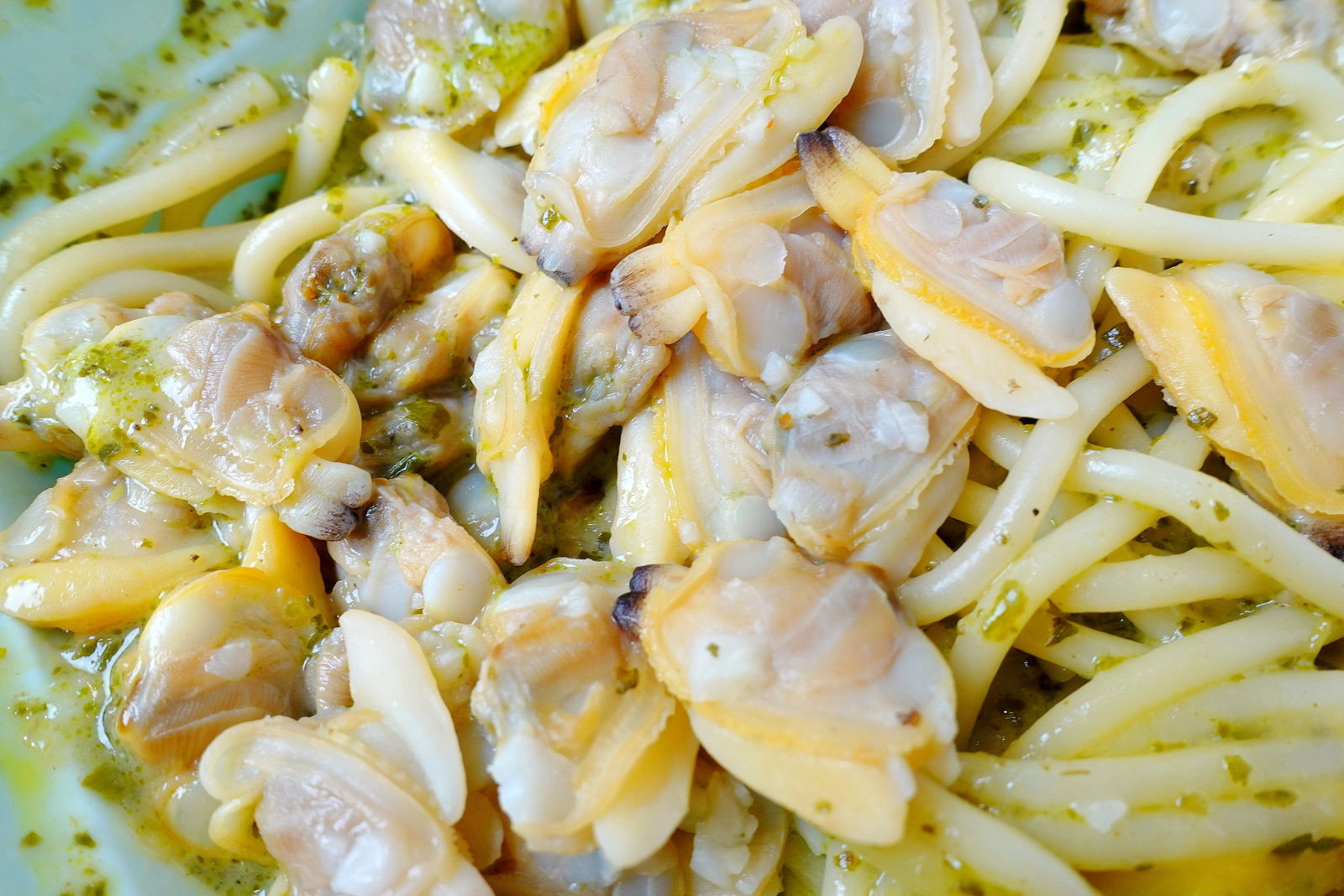Green Sauce Clam-Noodles