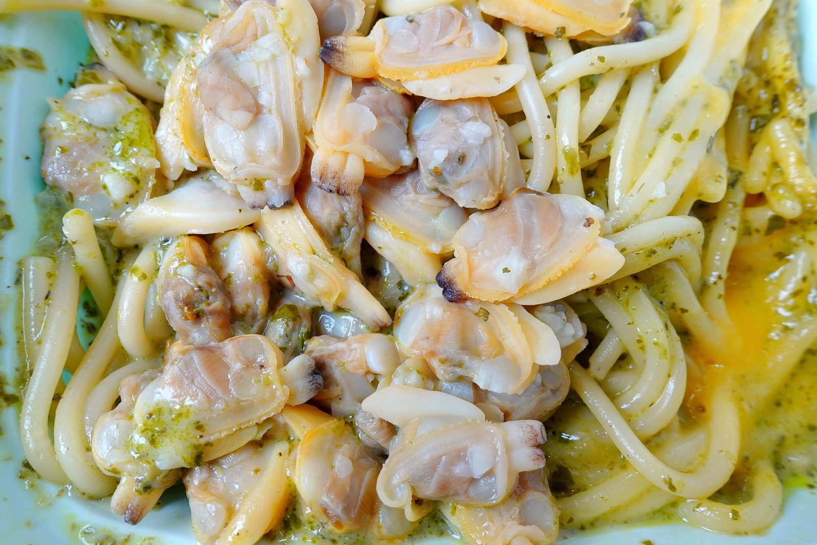 Green Sauce Clam-Noodles