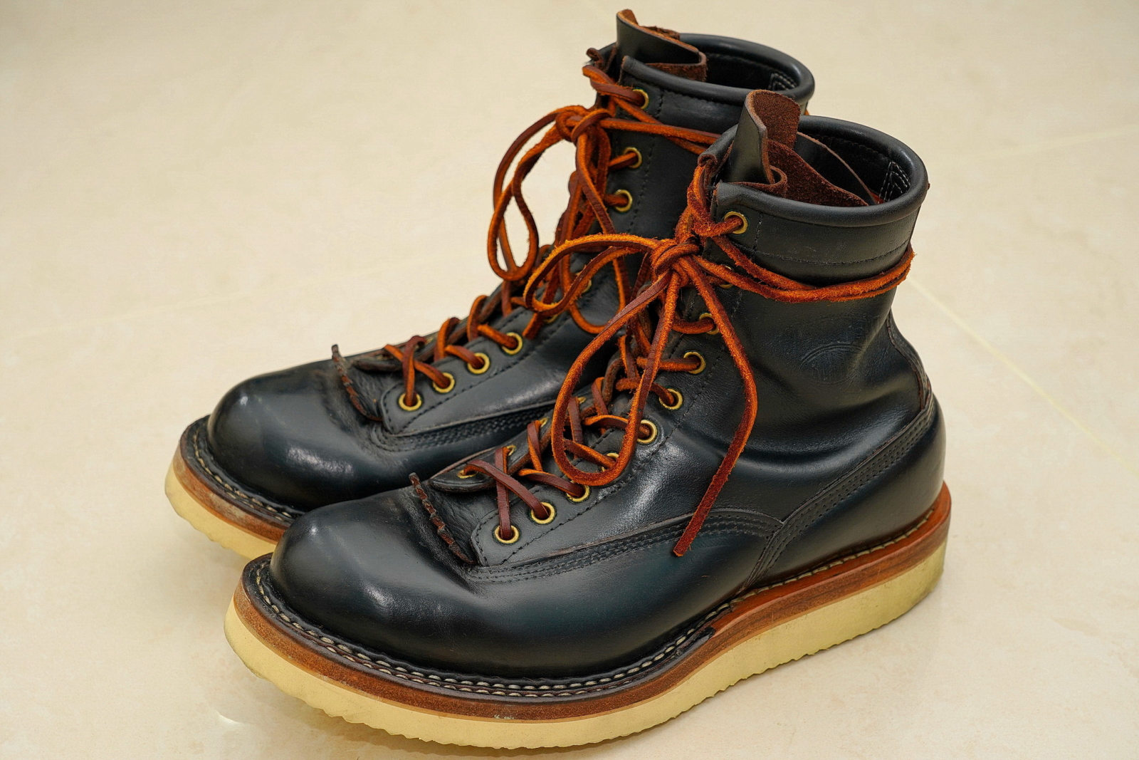 White's Boots Lace to Toe Horween Black,外觀2