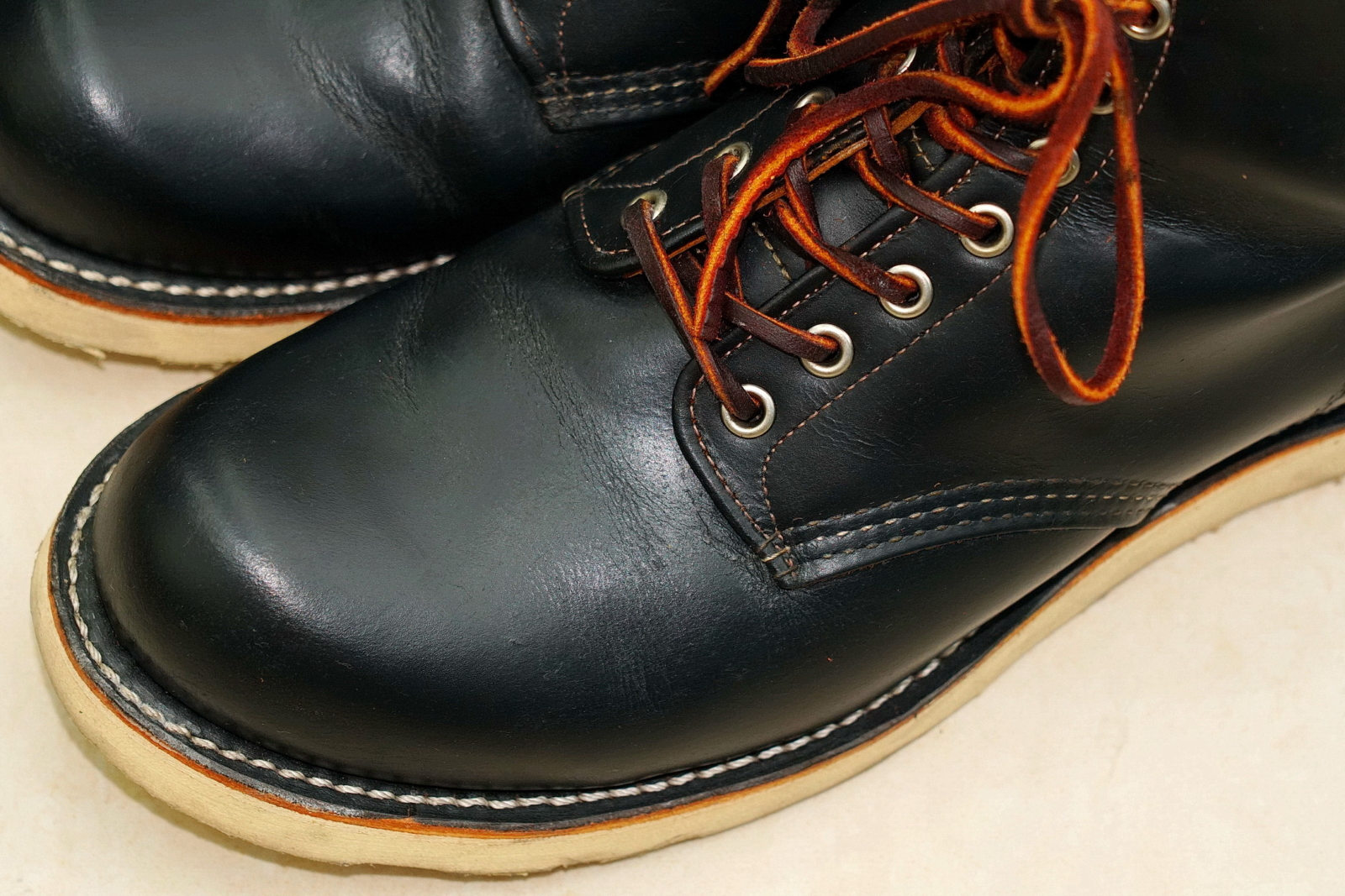 Red Wing 9870 ,特寫,鞋面