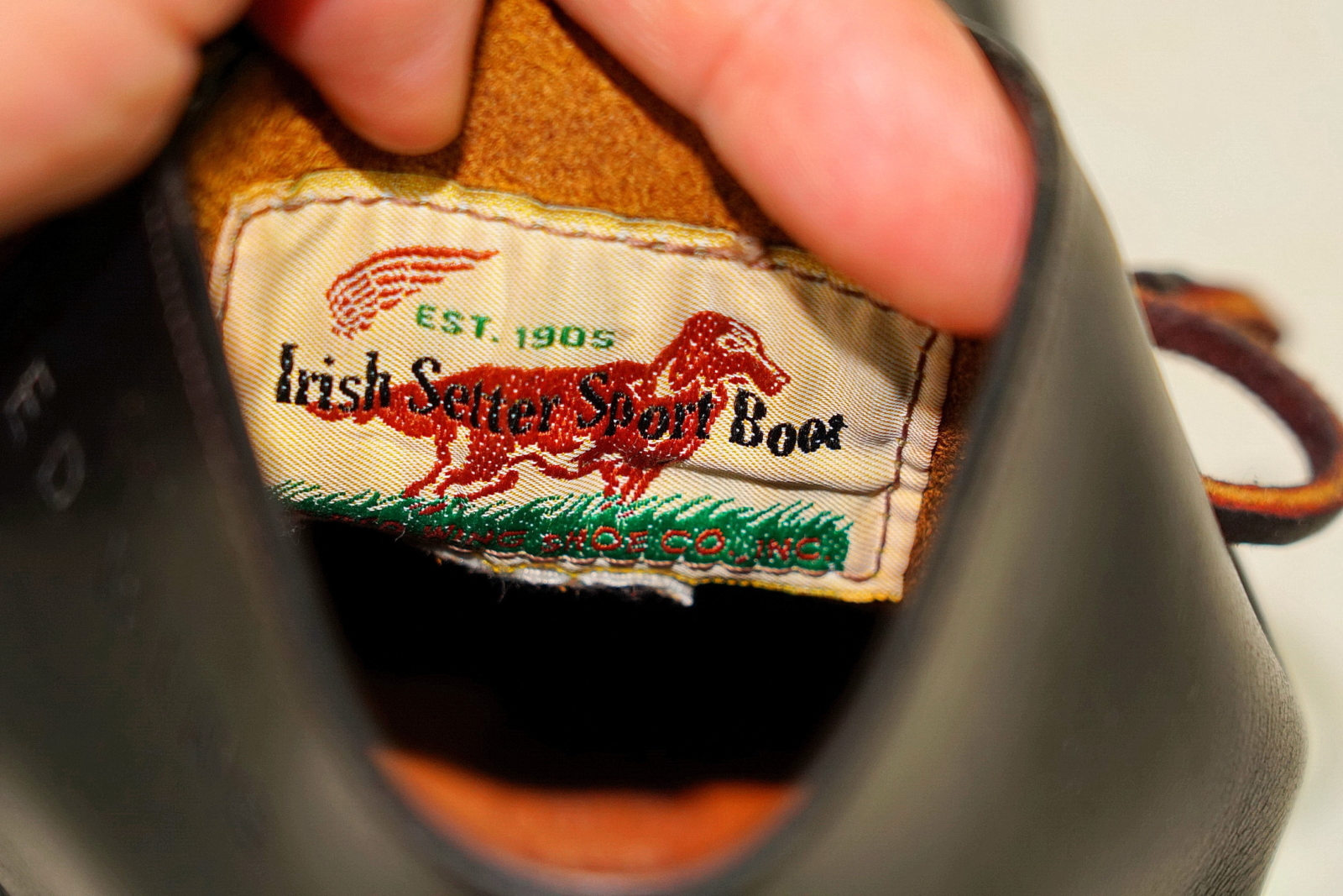 Red Wing 9870 ,特寫,Irish Setter 狗標
