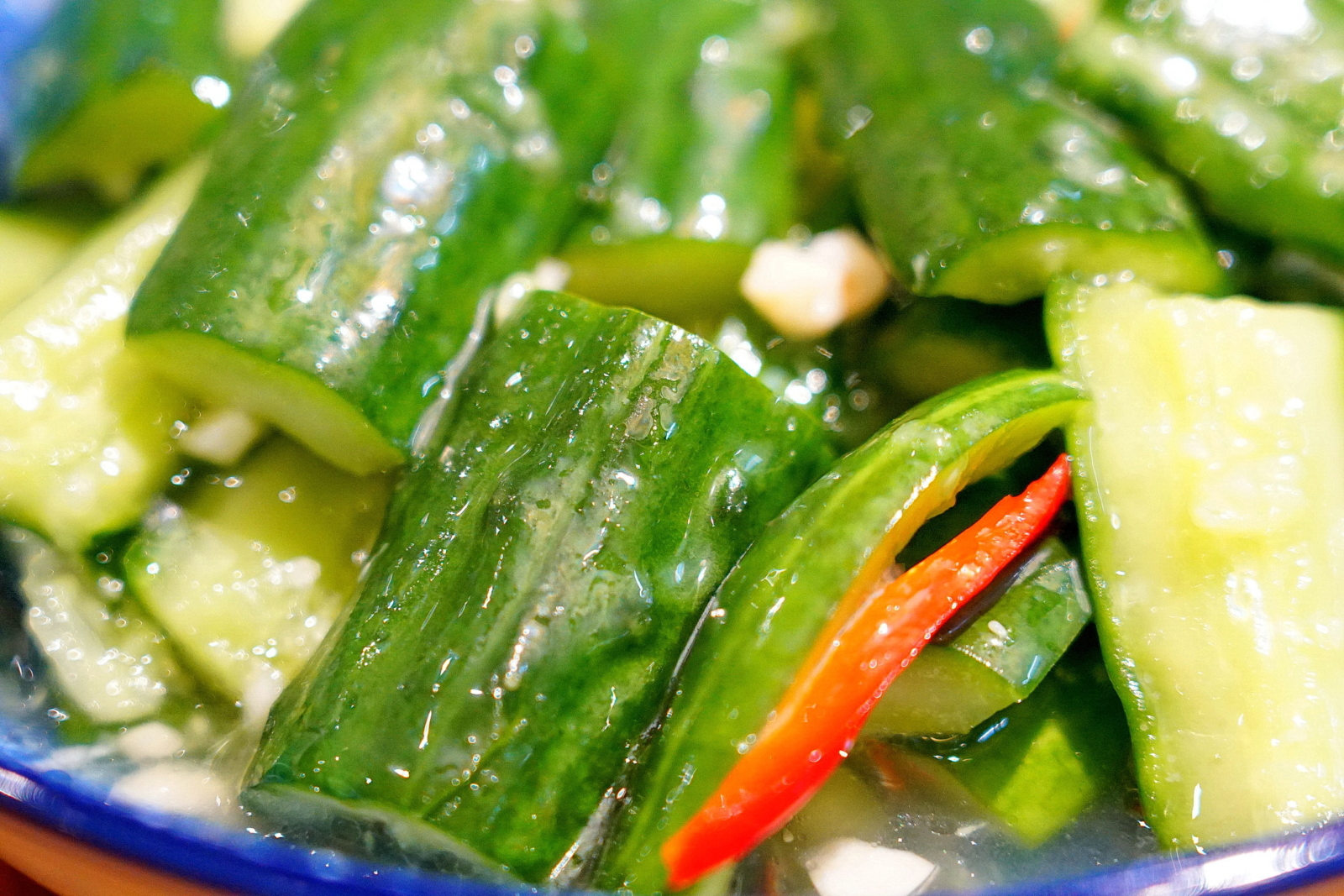東館牛肉麵,小黃瓜小菜2