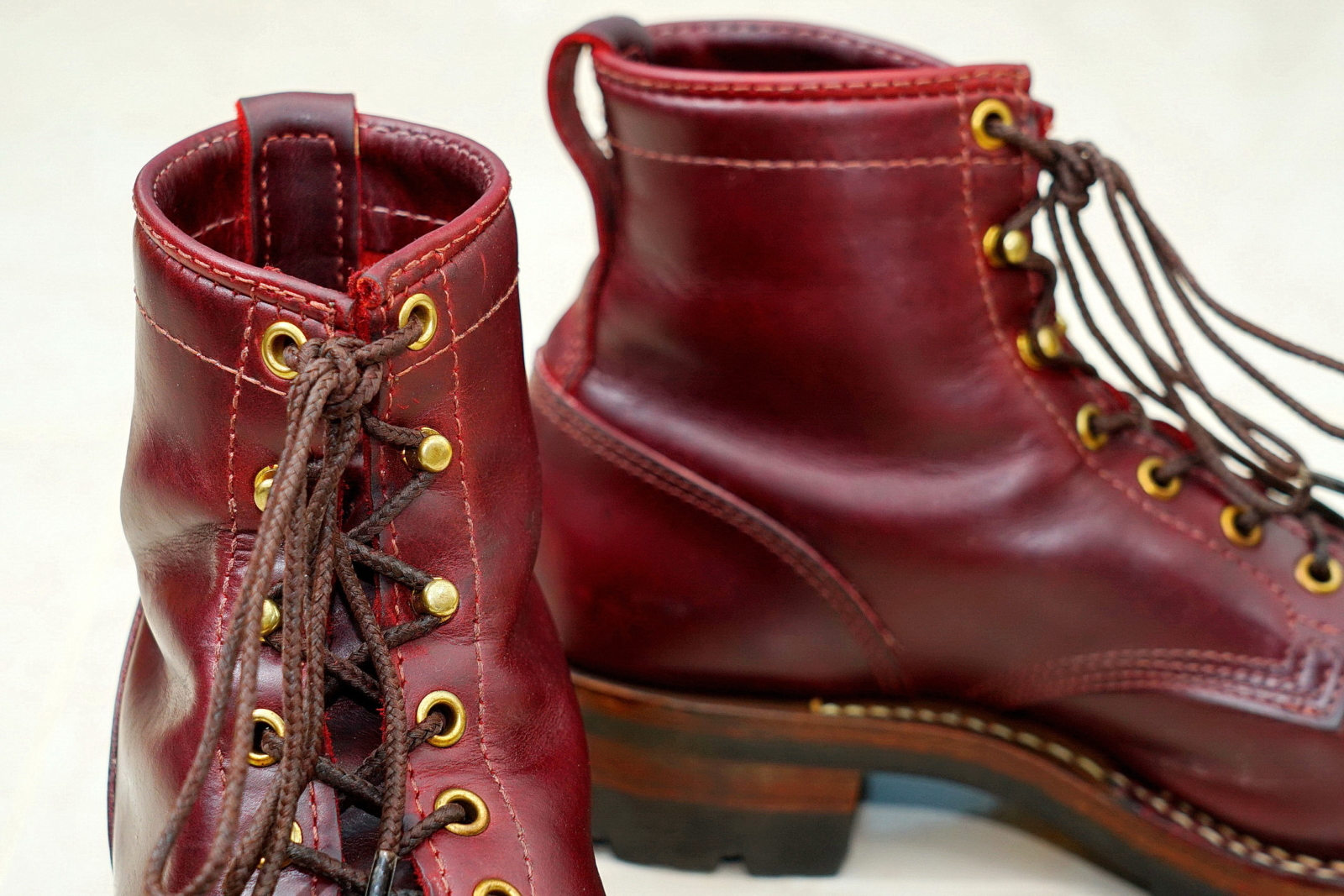 WESCO Boots Jobmaster Burgundy 酒紅七吋皮靴,Stylish Pose 7
