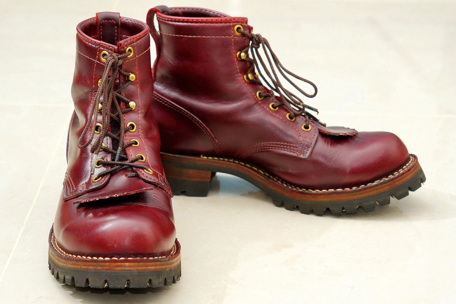 WESCO Boots Jobmaster Burgundy 酒紅七吋皮靴,Stylish Pose 12