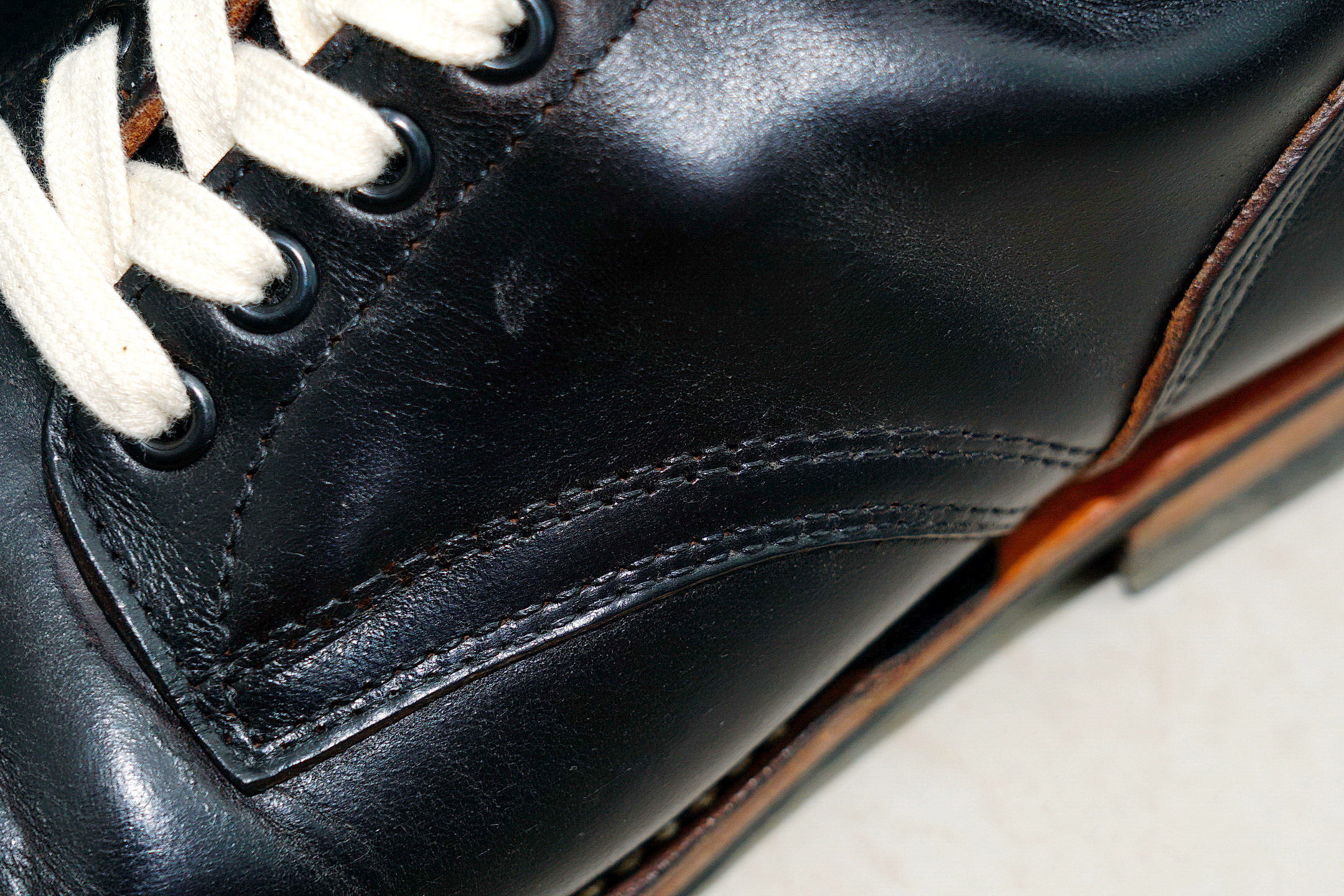 White's MP Service Boots 5Inches Horween CXL BLK 軍警靴,鞋面車縫線