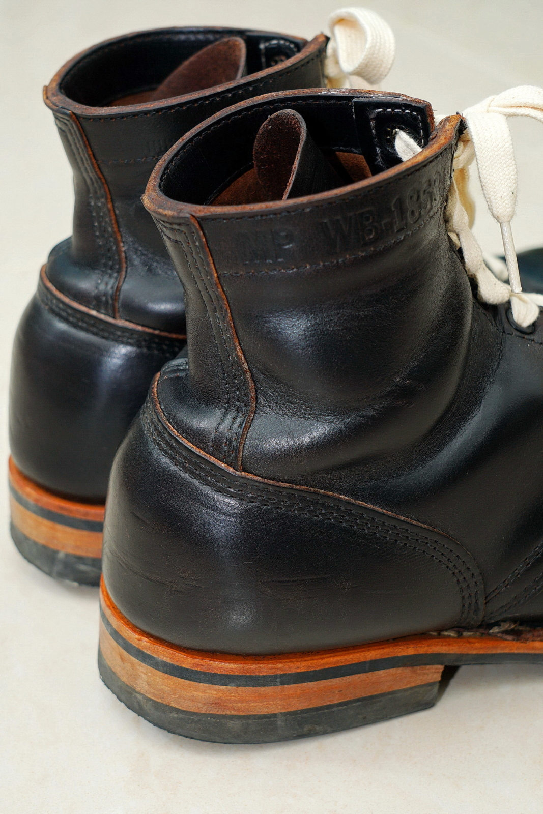 White's MP Service Boots 5Inches Horween CXL BLK 軍警靴,鞋跟特寫2