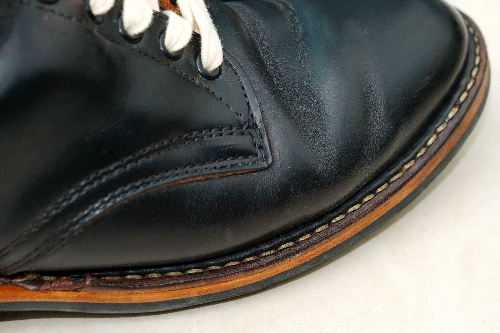White's MP Service Boots 5Inches Horween CXL BLK 軍警靴,沿條縫線