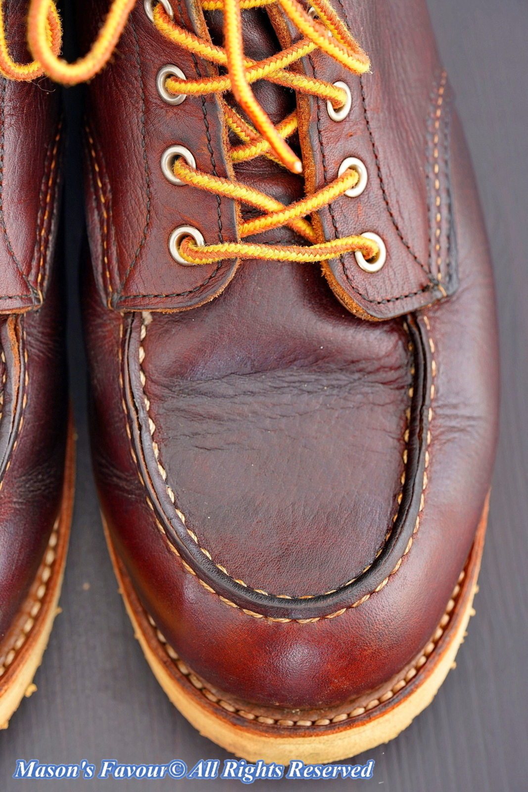 Red Wing 8138 MOC Toe, Top Left