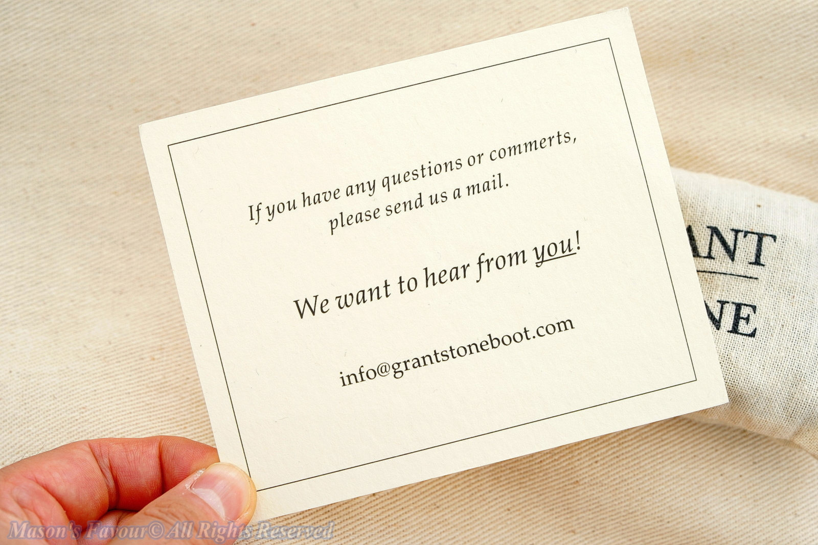 Grant Stone Brass Boot Saddle Tan - Thanks Card