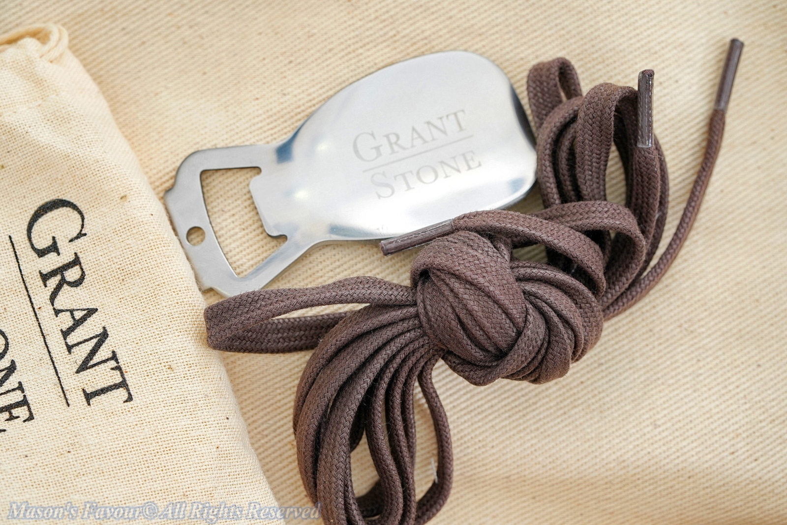 Grant Stone Brass Boot Saddle Tan - Shoehorn x Spare Laces
