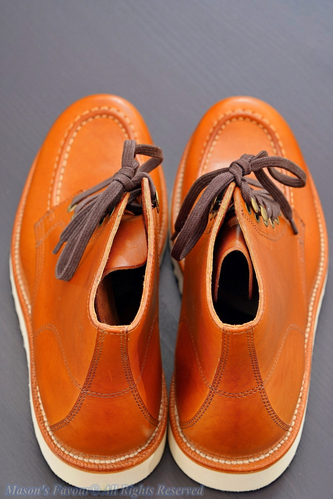 Grant Stone Brass Boot Saddle Tan - Rear