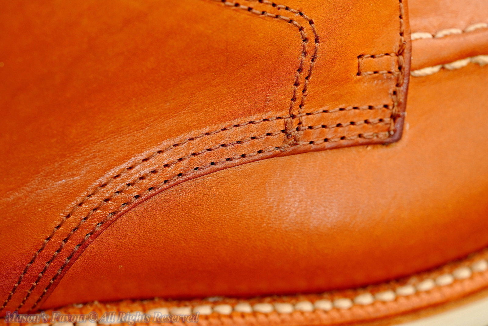 Grant Stone Brass Boot Saddle Tan - Seams 1