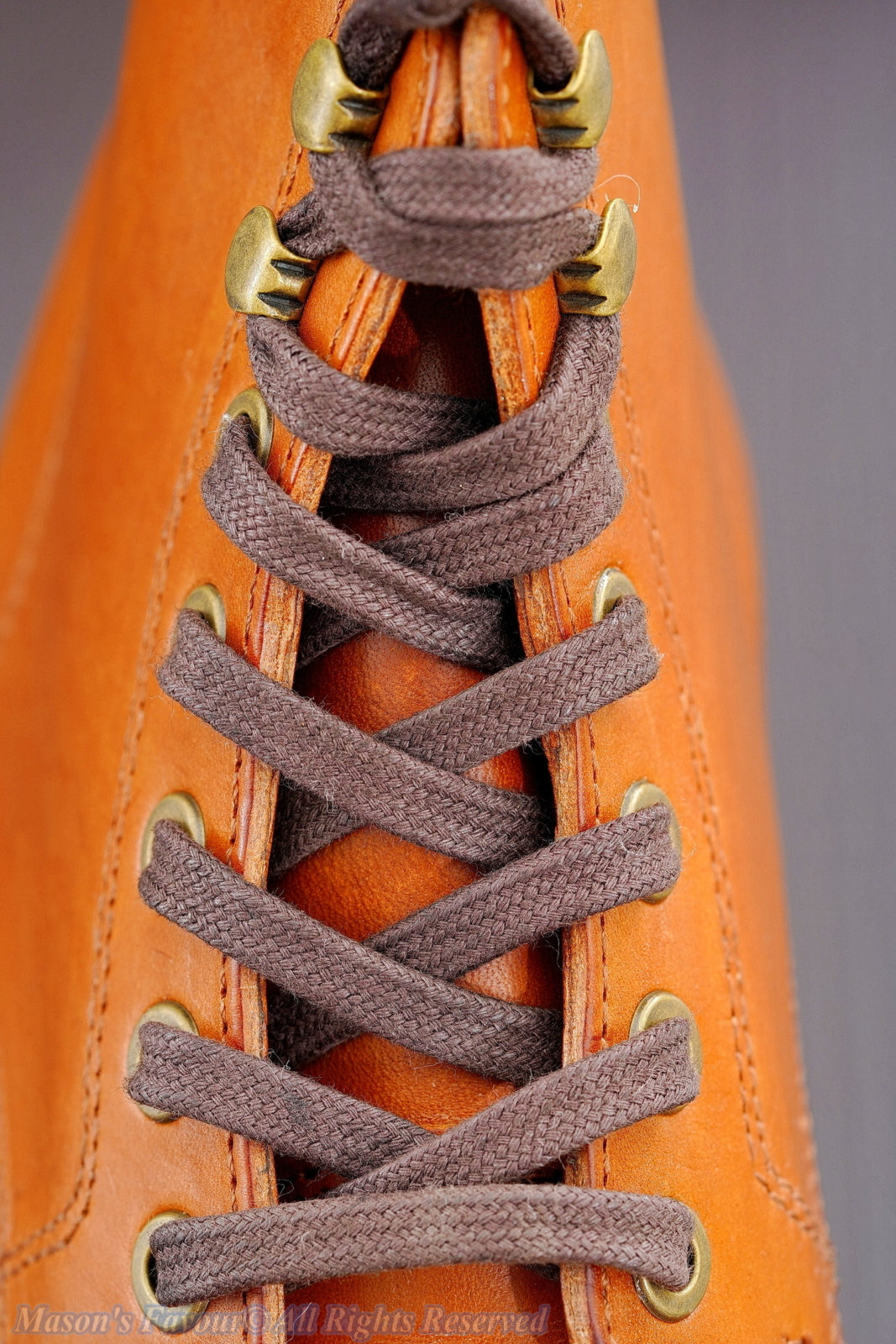 Grant Stone Brass Boot Saddle Tan - Eyelets & Hooks 2