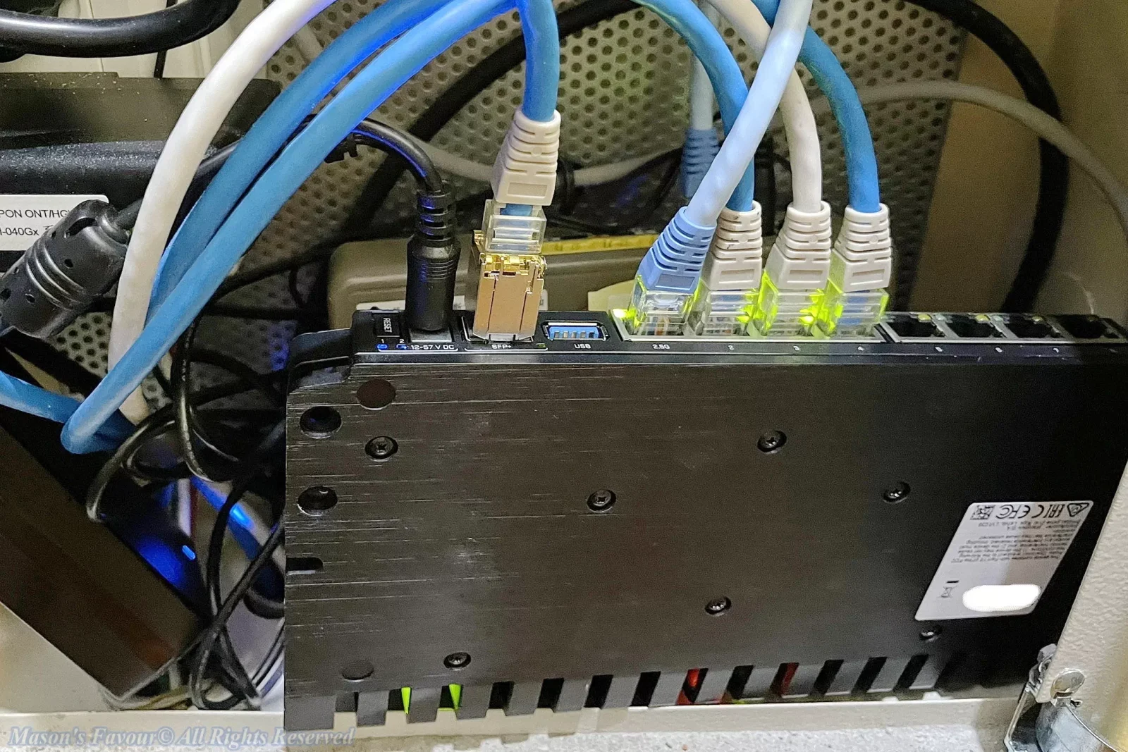 MikroTik RB5009UG+S+IN in the Info Case