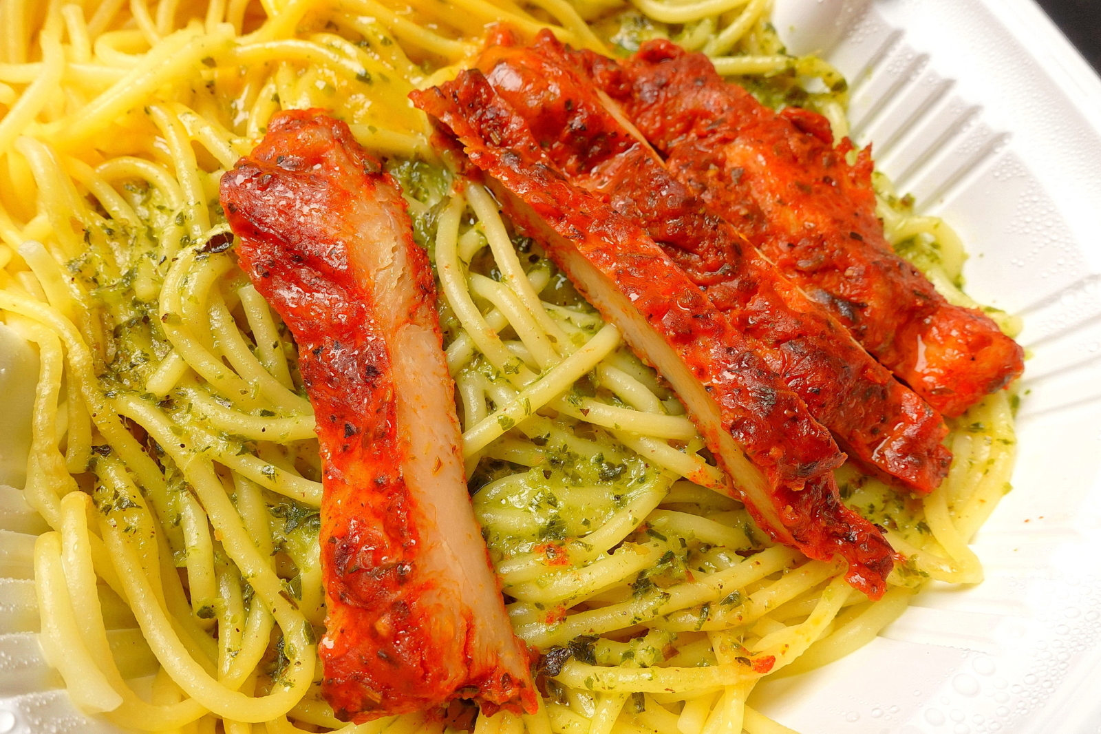 Chicken Green Sauce Noodles