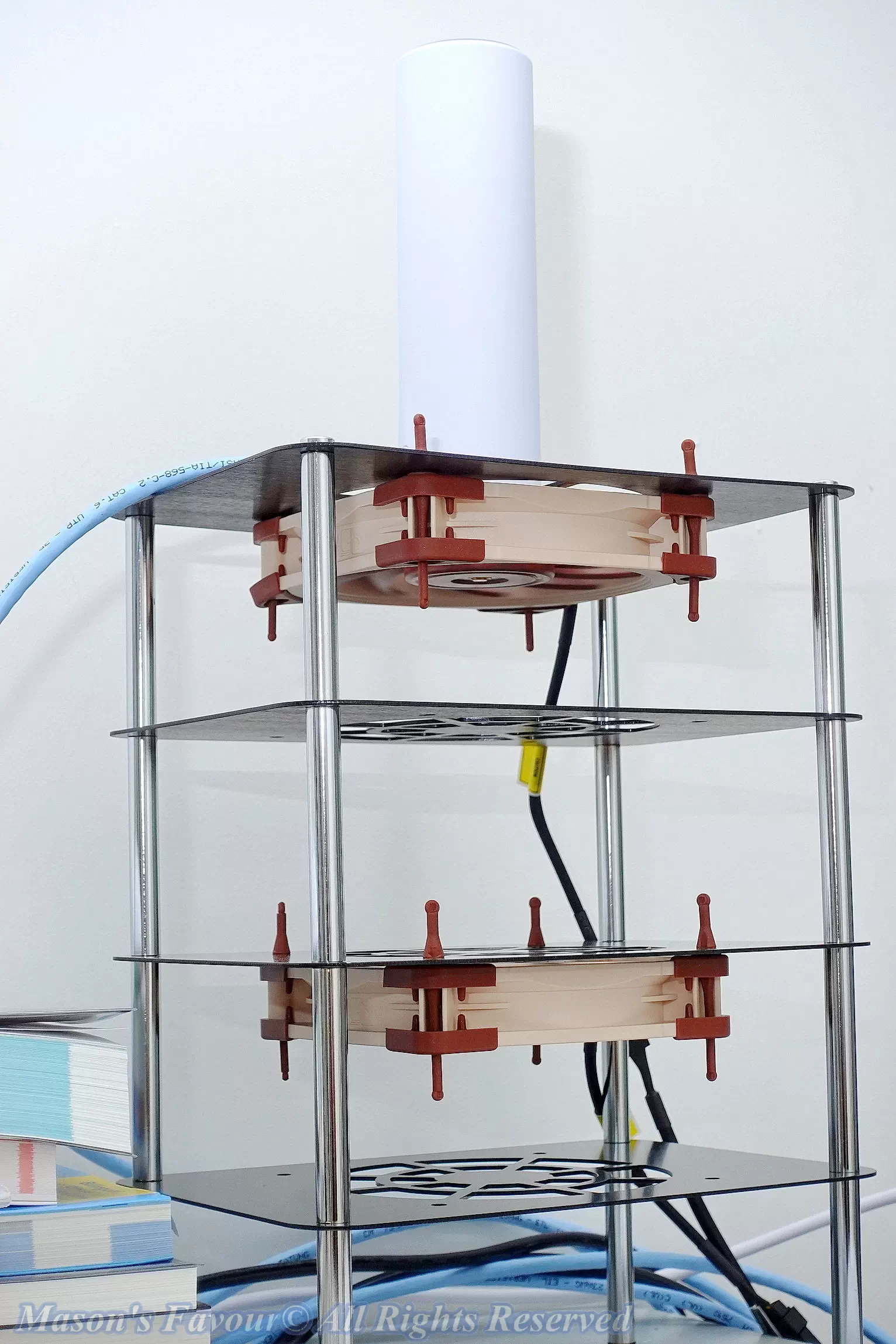 Noctua-based Network Device Bracket - AP (U6-Mesh), A12X25 5V PWM, Room 1/2