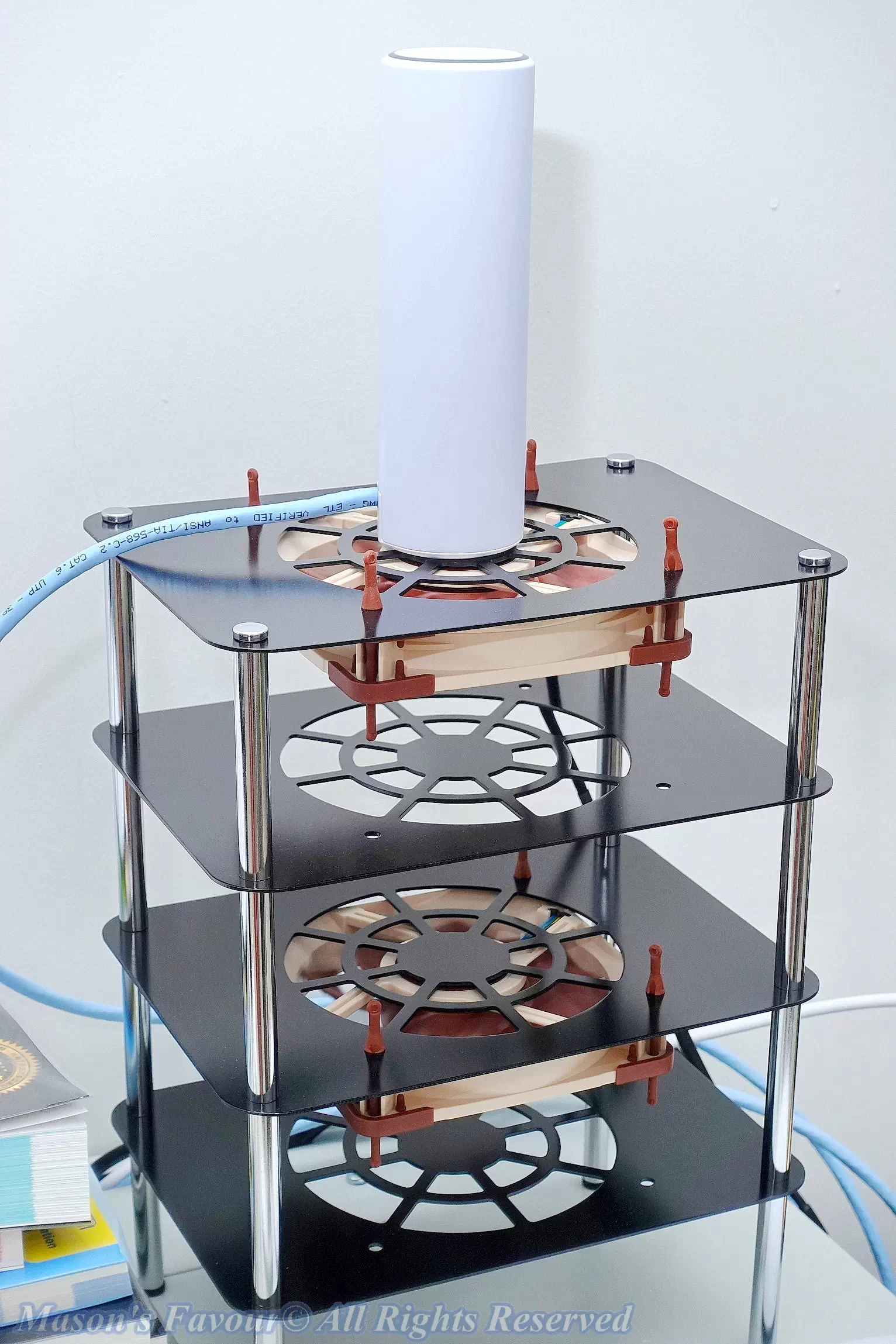 Noctua-based Network Device Bracket - AP (U6-Mesh), A12X25 5V PWM, Room 2/2