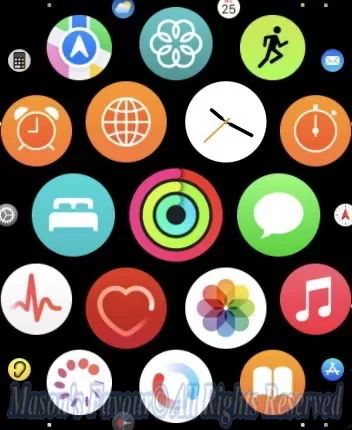 Apple Watch Series 8 - Screenshot, Honeycomb Home Screen 1