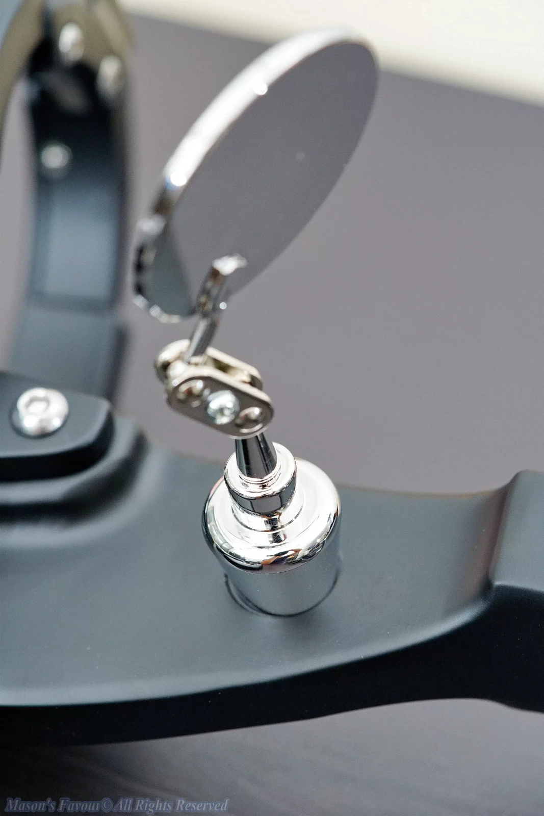 Flair 58 Espresso Maker - Detachable Mirror 3, Attached to Vertical Stand