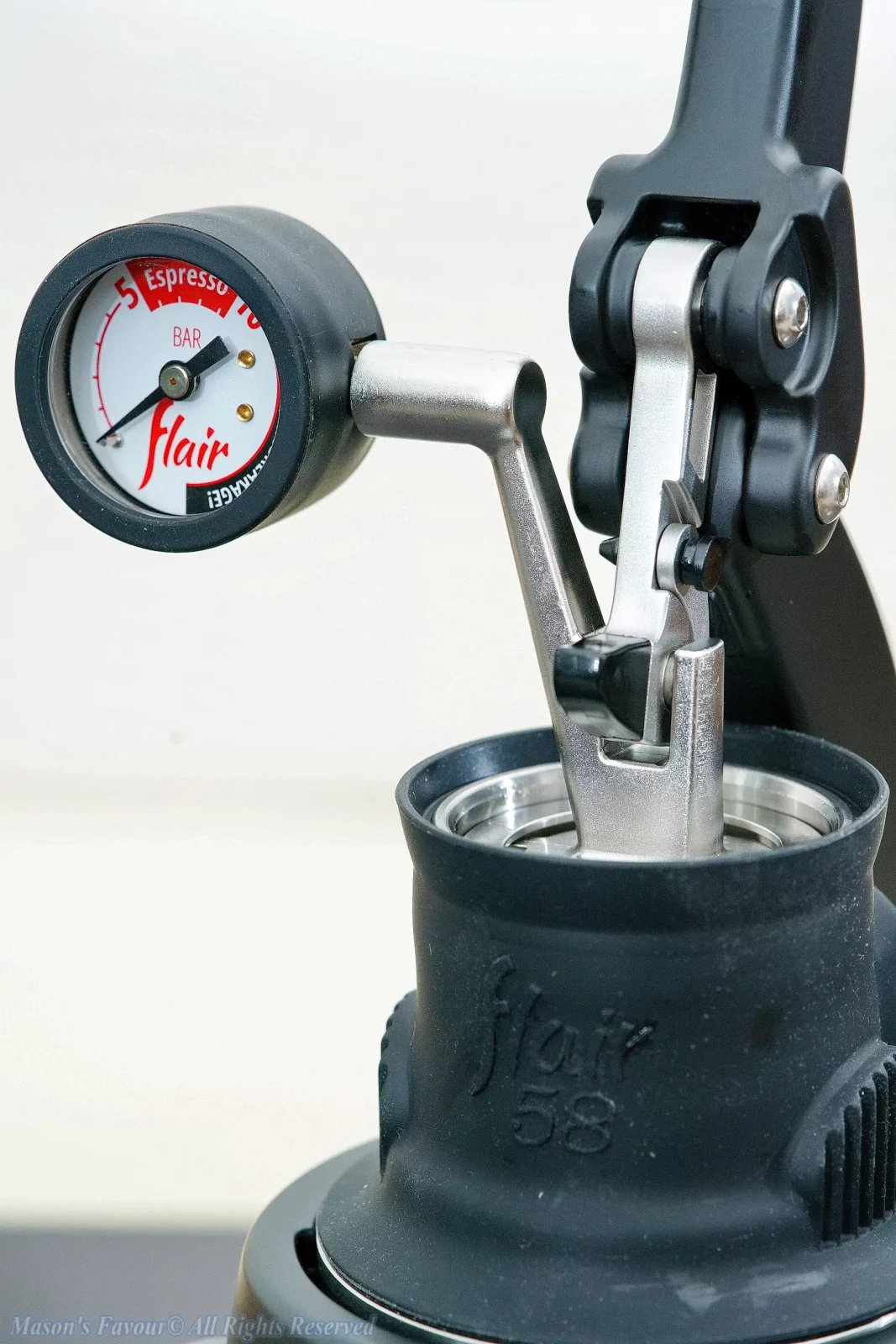 Flair 58 Espresso Maker - Machine Completely Assembled, Enlarged View 2