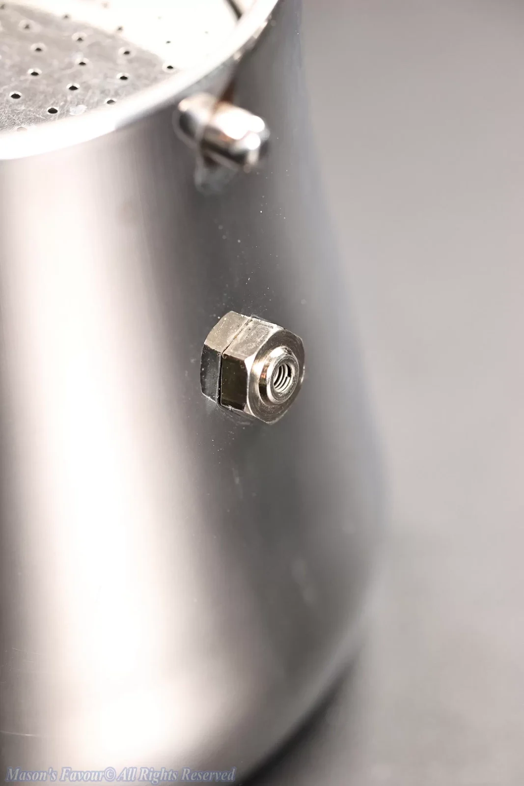 Giannini Restyling Moka Pot 6 Cups - Bottom Pot Part, Safety Pressure Valve, Enlarged View