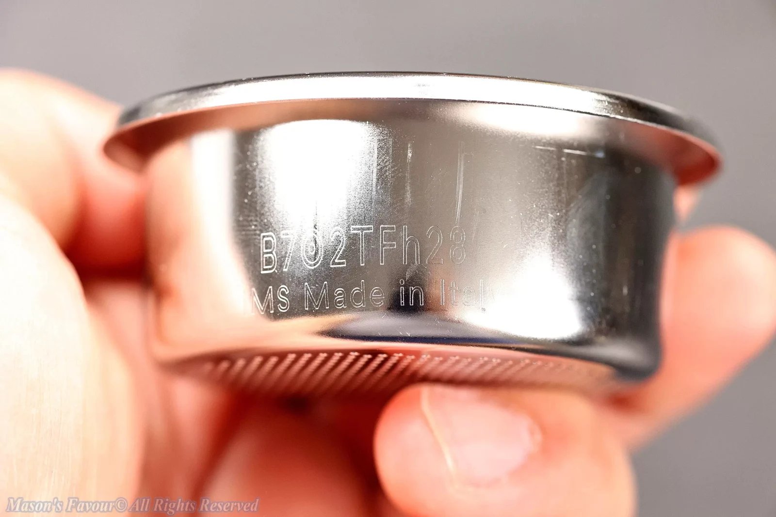 IMS Espresso Portafilter Basket - Flat Basket (B702TFH28), Front View
