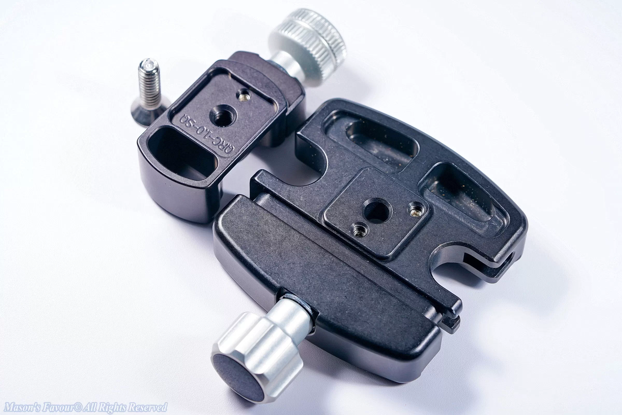 Kirk Multipurpose Rail - Clamp Pair, Square Socket and Protrusion inbetween