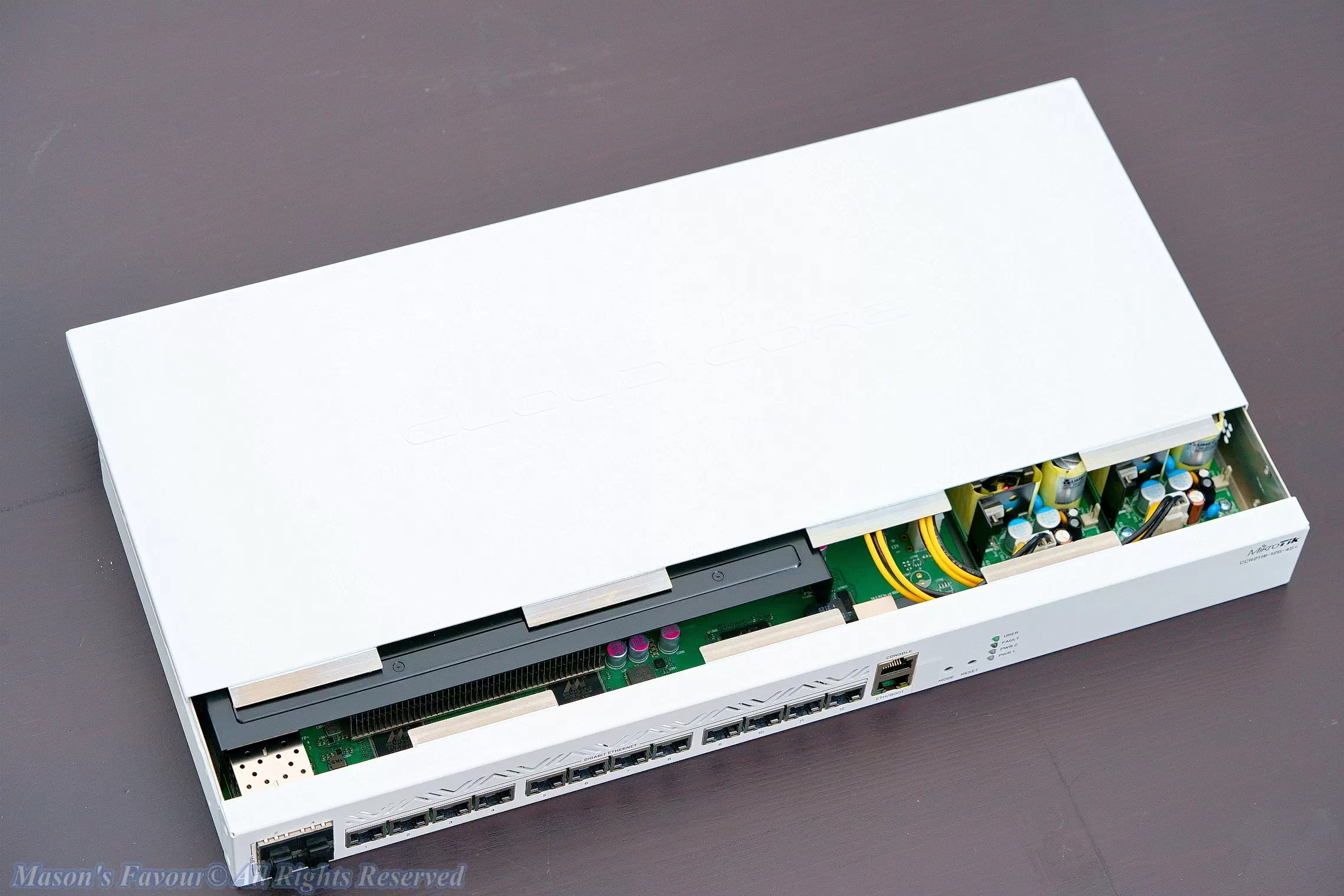 MikroTik CCR2116, Teardown, Cover Removal