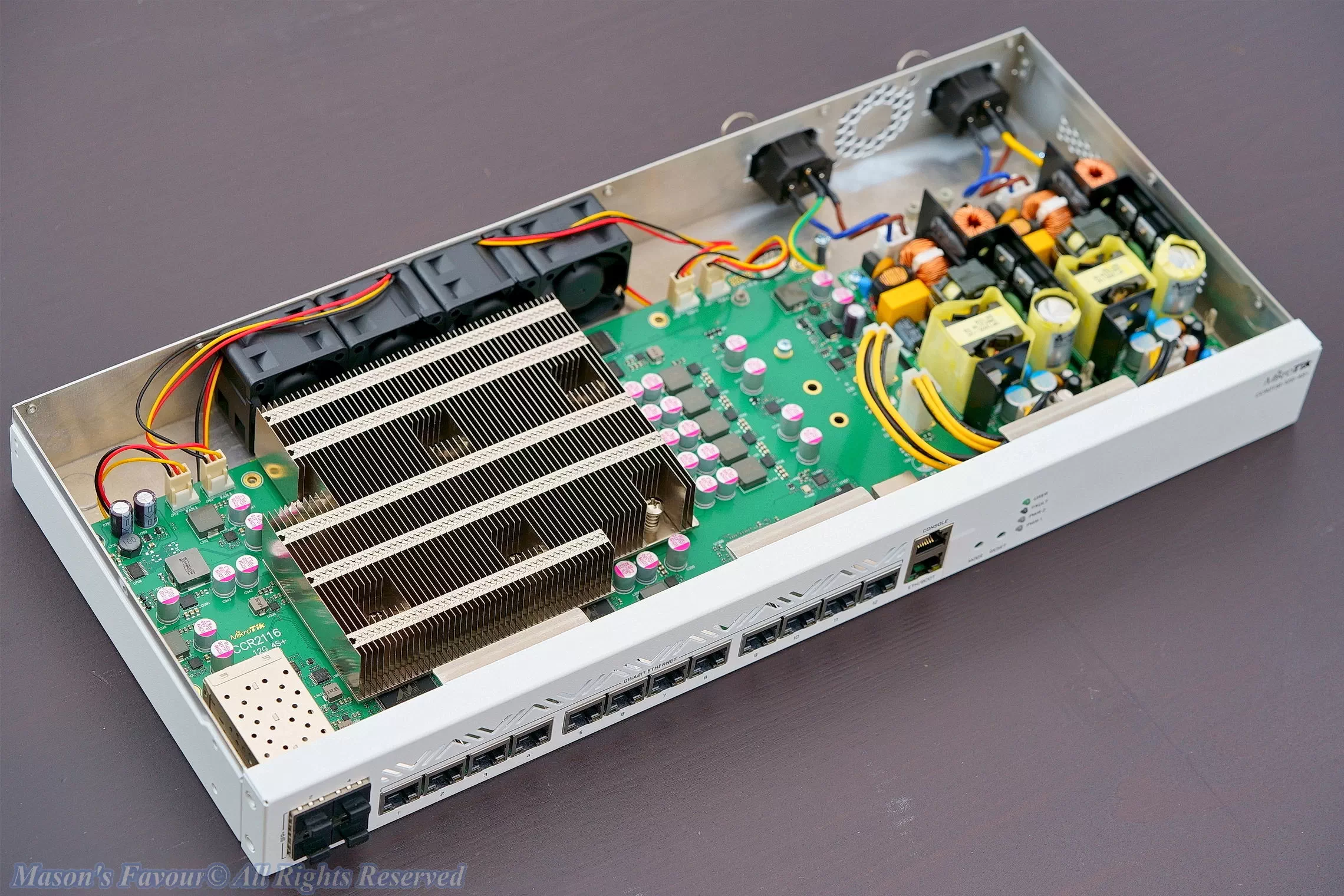 MikroTik CCR2116, Teardown, PCB configuration, Perspective 1