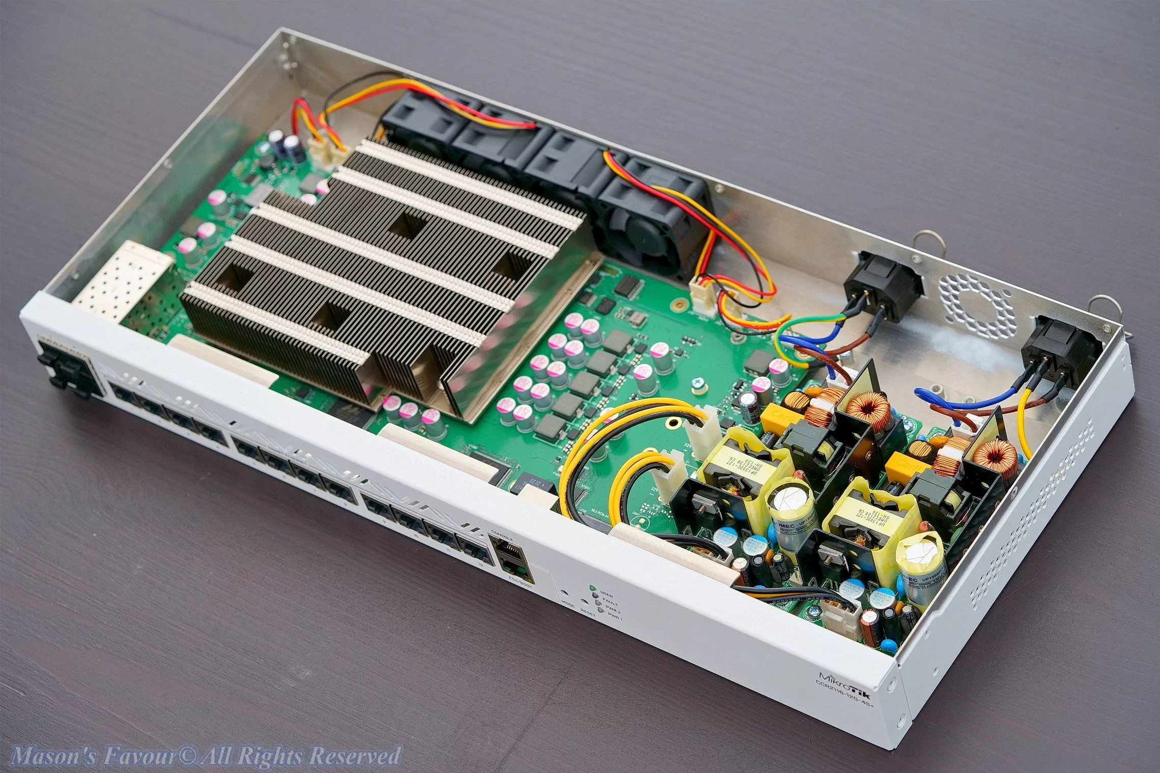 MikroTik CCR2116, Teardown, PCB configuration, Perspective 2