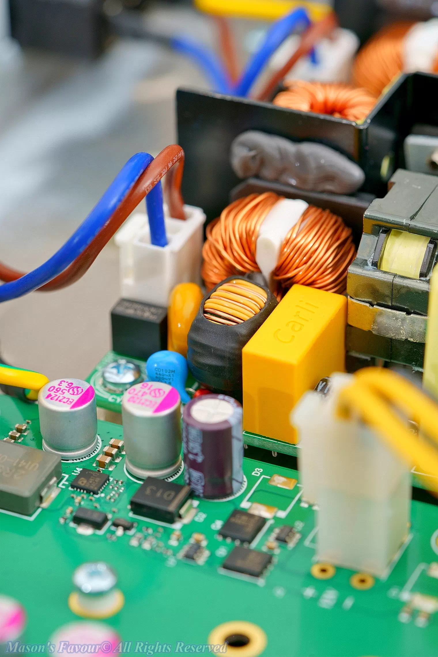 MikroTik CCR2116, Teardown, PSU Components, Perspective