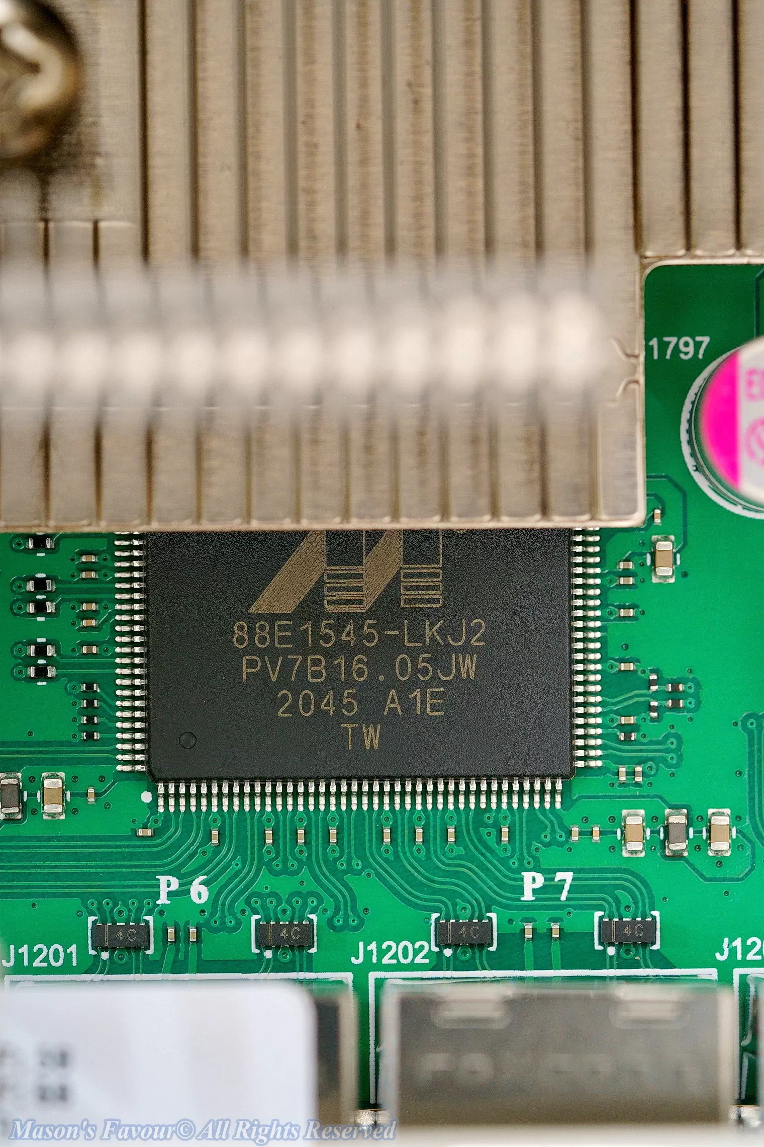 MikroTik CCR2116, Teardown, Marvell 88E1545, Top