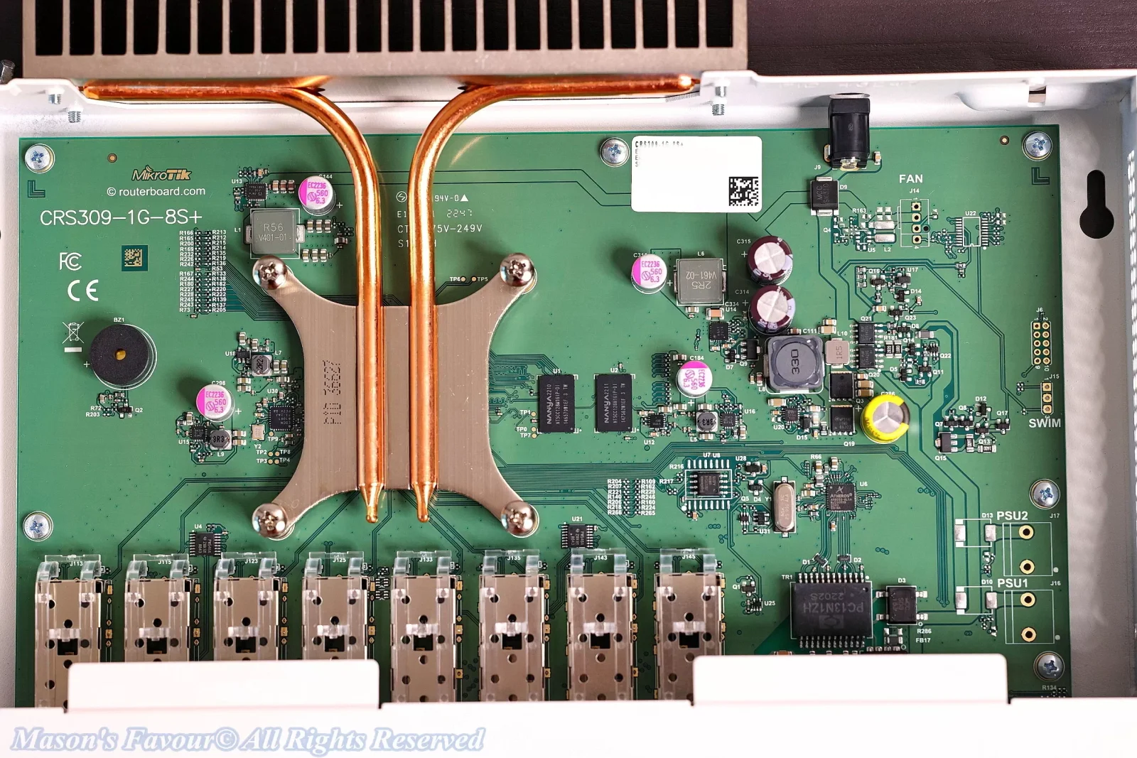 MikroTik CRS309-1G-8S+IN - Inside Configuration, Top