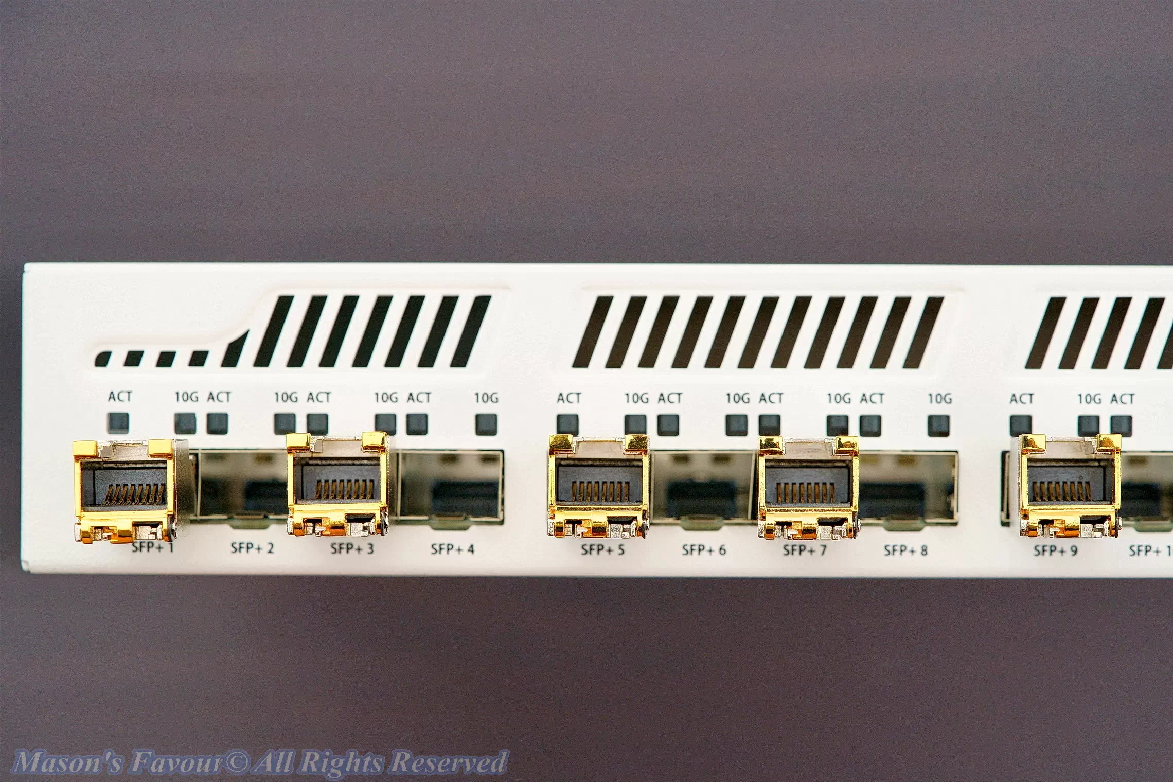MikroTik CRS317-1G-16S+RM - SFP+ to RJ45 Transceivers Inserted Alternately 1
