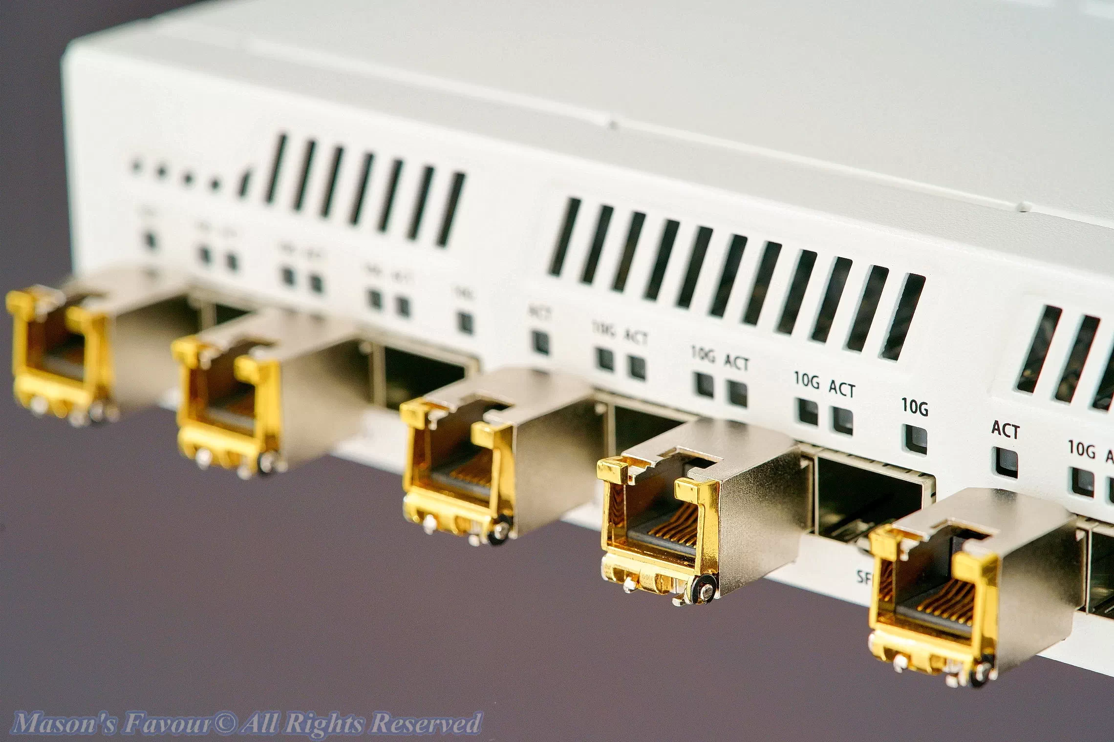 MikroTik CRS317-1G-16S+RM - SFP+ to RJ45 Transceivers Inserted Alternately 2