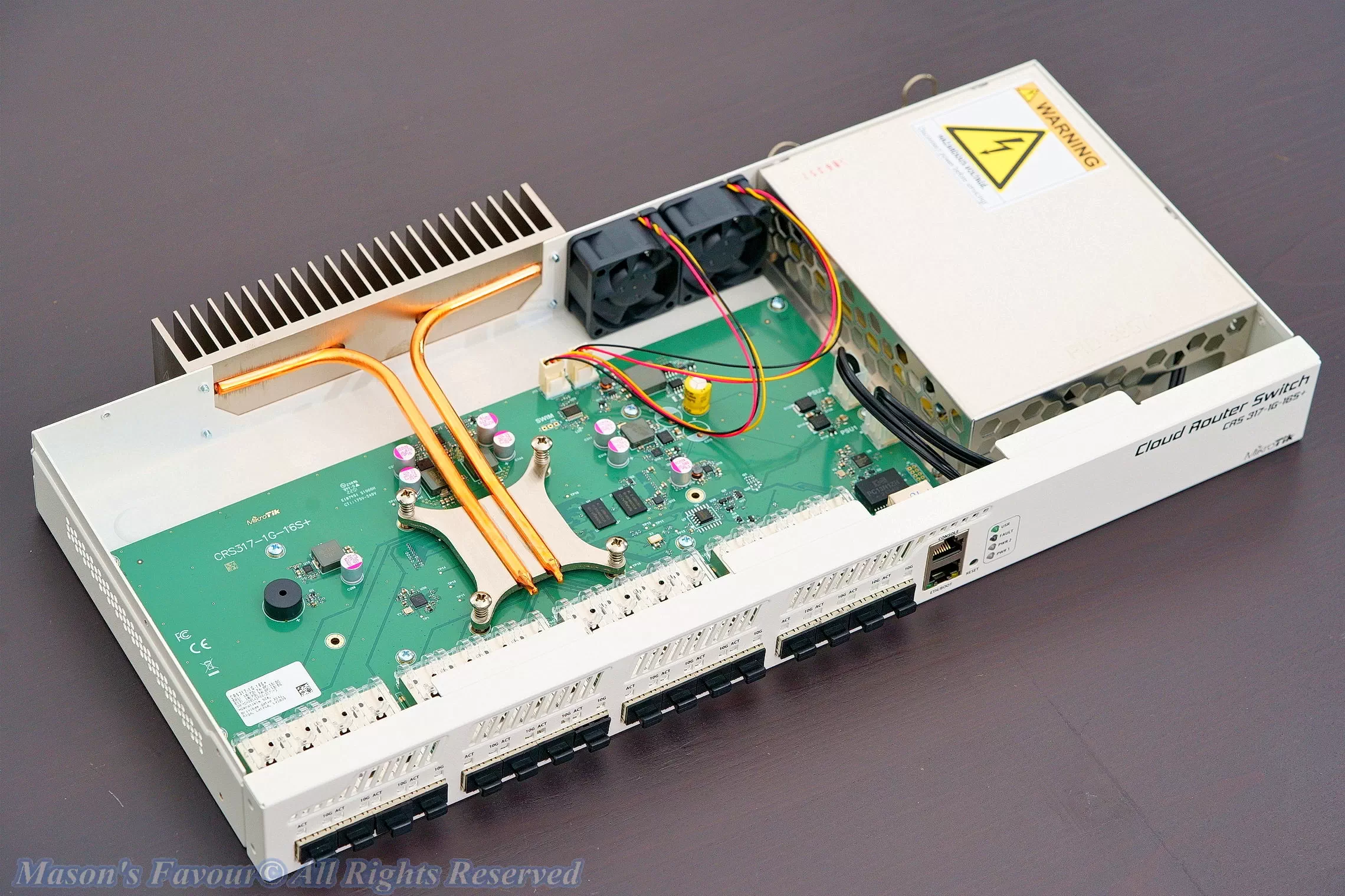 MikroTik CRS317-1G-16S+RM - Uncovered Perspective 1