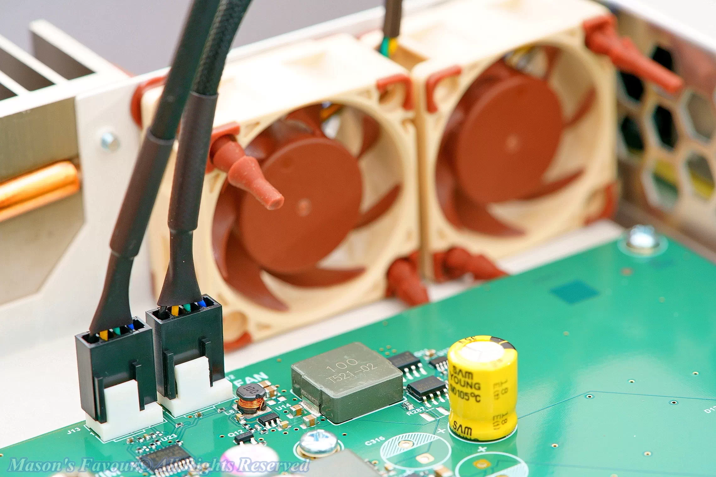 MikroTik CRS317-1G-16S+RM - Noctua NF-A4X20, Mounted on PCB 1