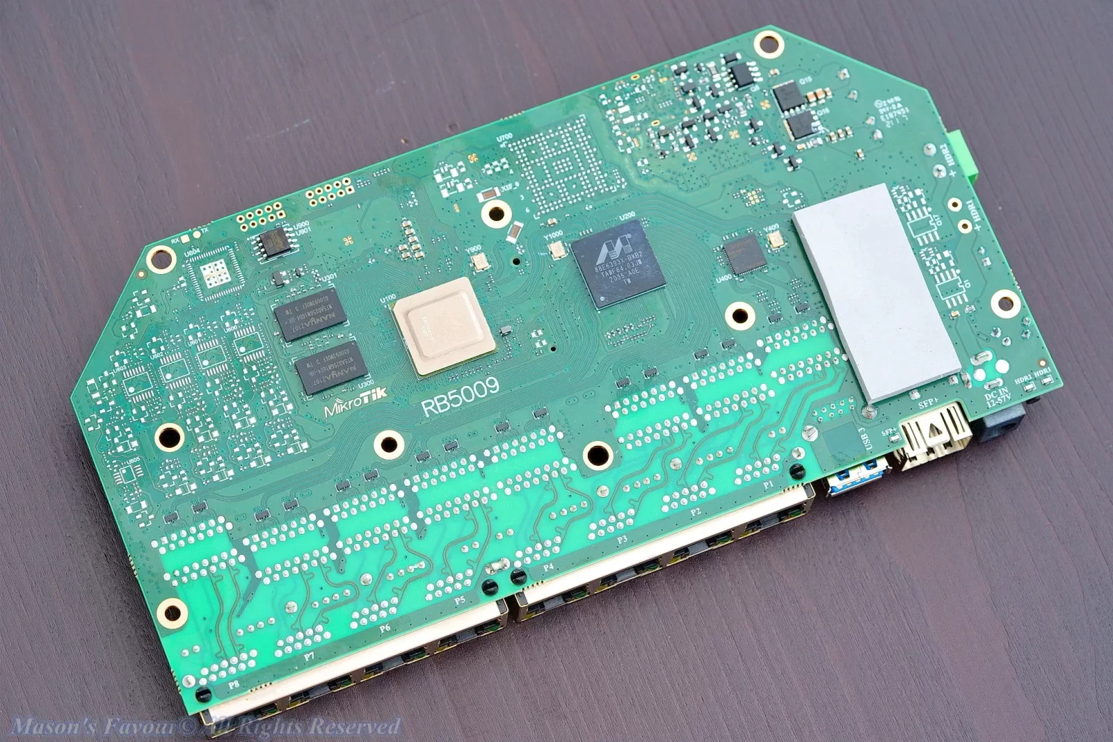MikroTik RB5009UG+S+IN - PCB Bottom 1 (Contact with the Heatsink Base)