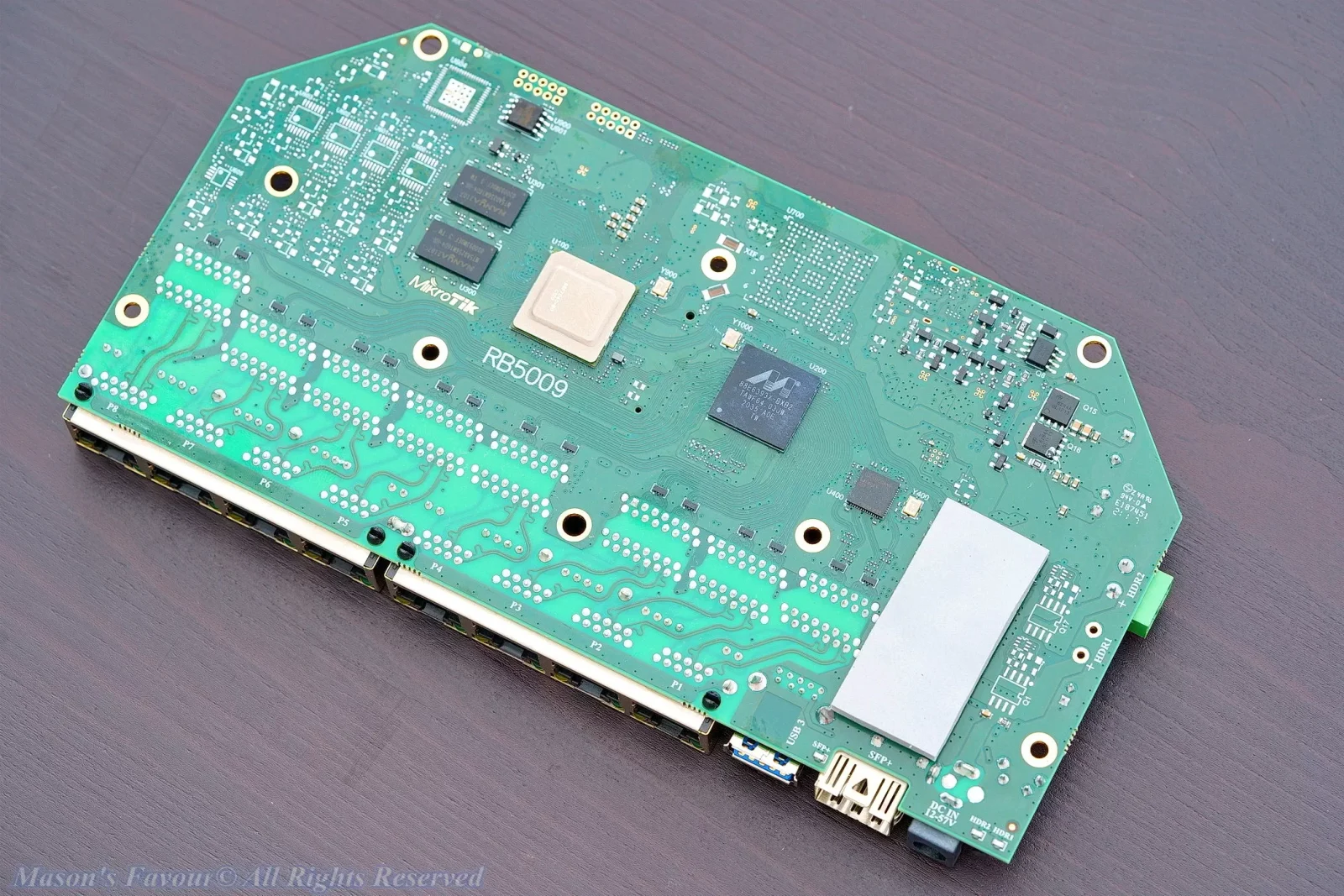 MikroTik RB5009UG+S+IN - PCB Bottom 2 (Contact with the Heatsink Base)