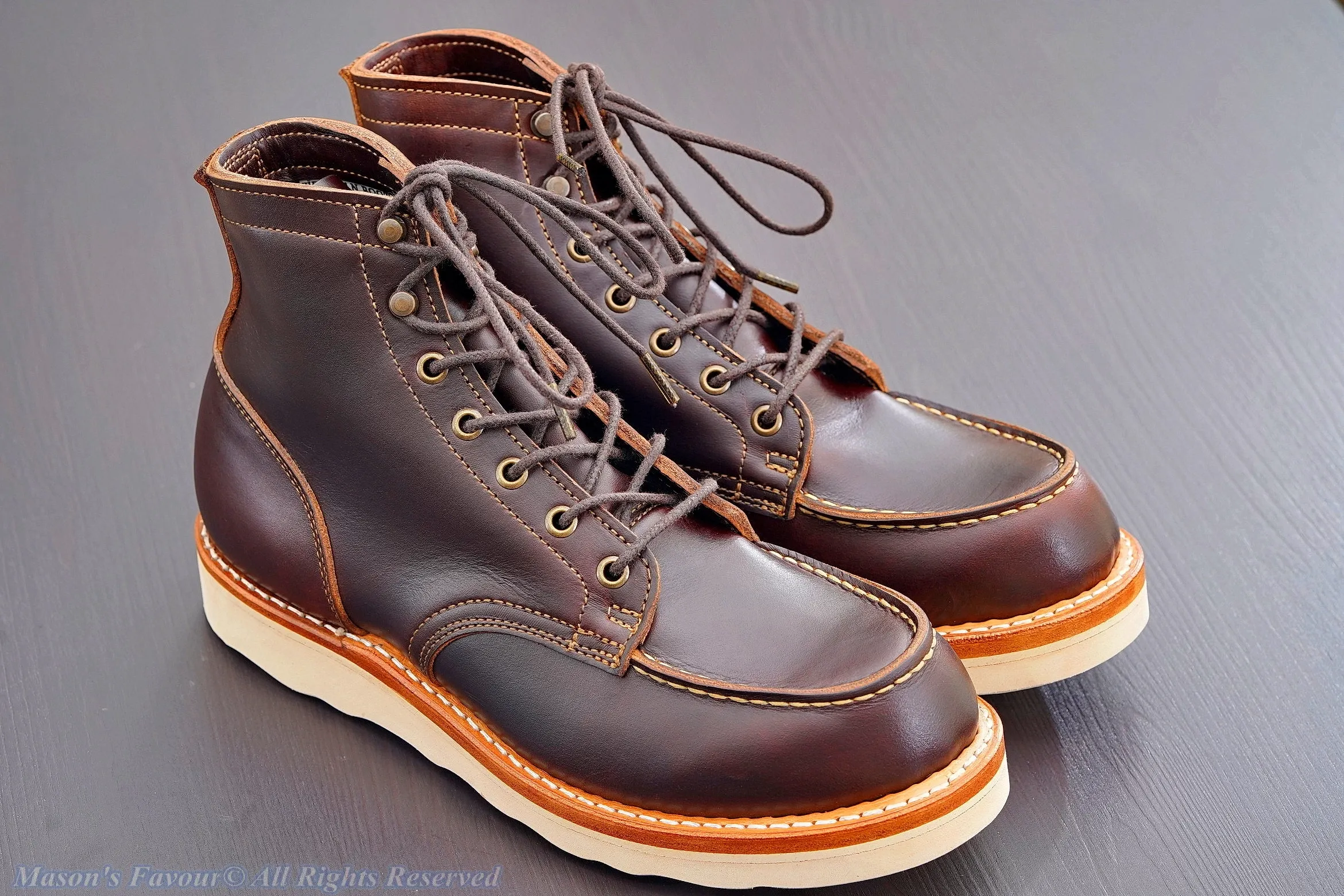 Truman Boots Bay Double Shot Moc Toe - Perspective with Laces 2