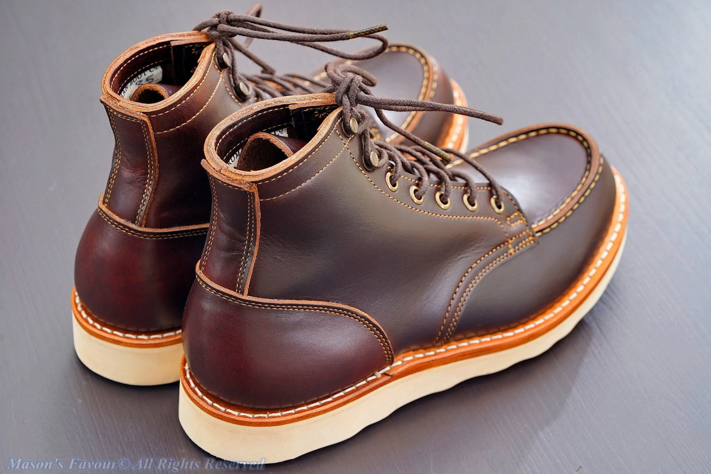 Truman Boots Bay Double Shot Moc Toe - Perspective with Laces 3