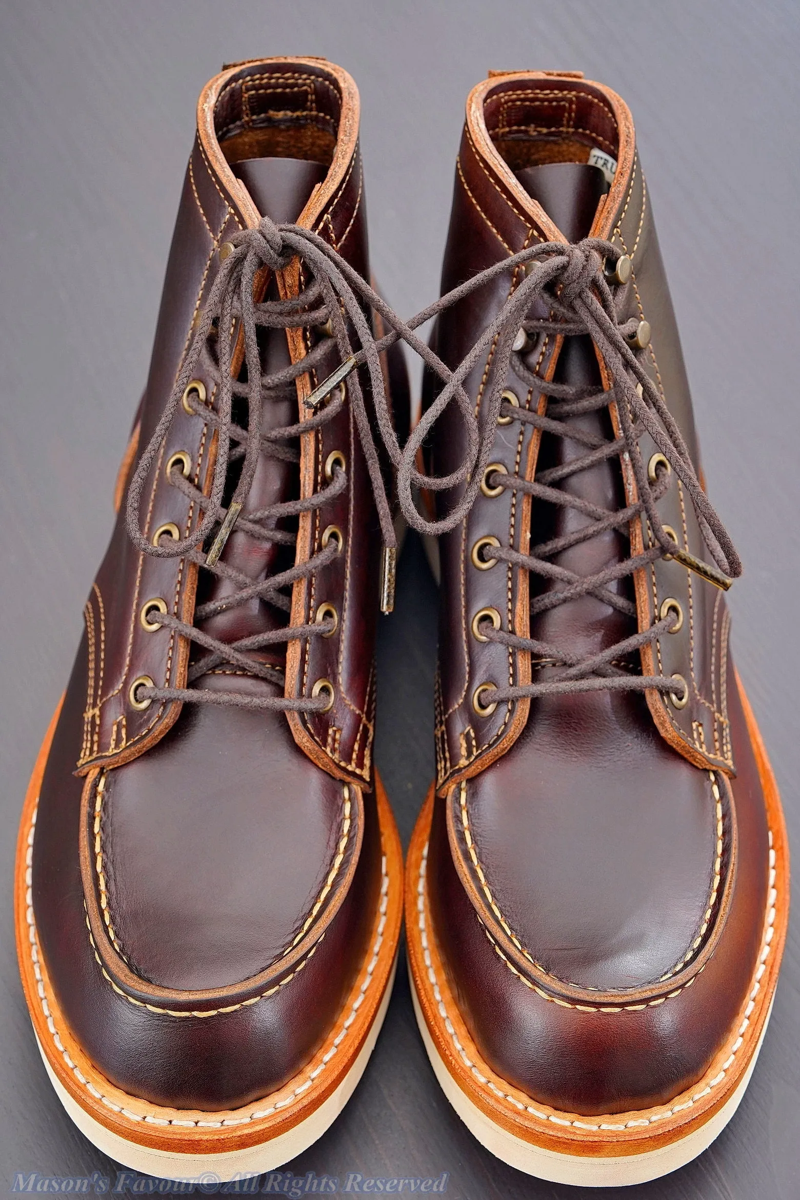 Truman Boots Bay Double Shot Moc Toe - Front with Laces