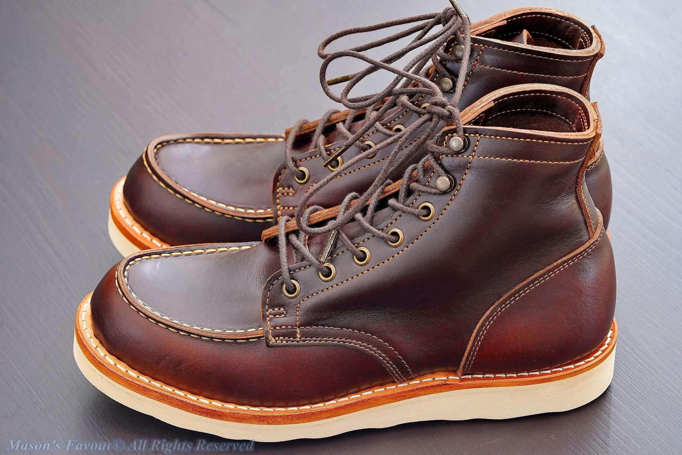 Truman Boots Bay Double Shot Moc Toe - Left Side with Laces