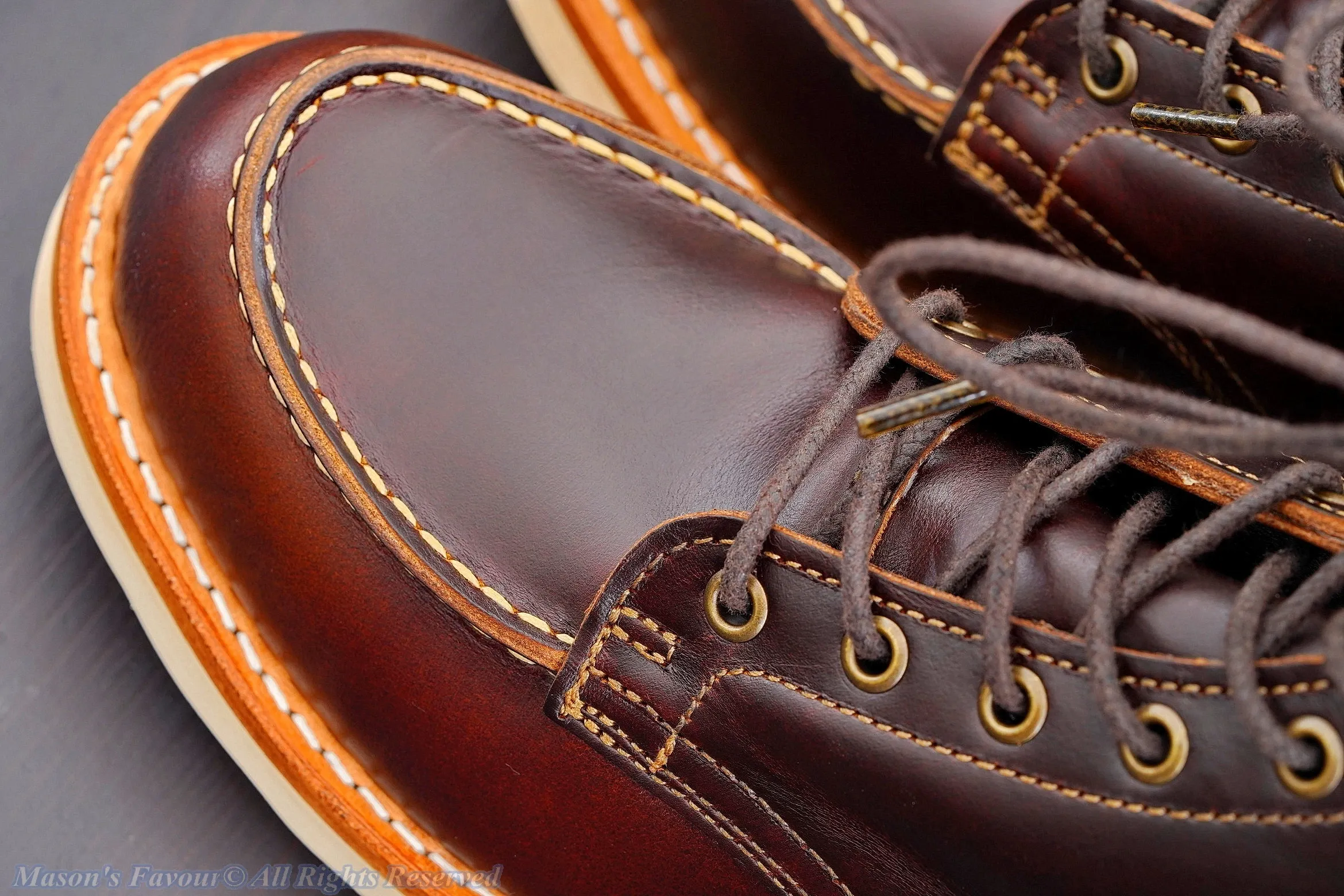 Truman Boots Bay Double Shot Moc Toe - Toe Perspective Up Left