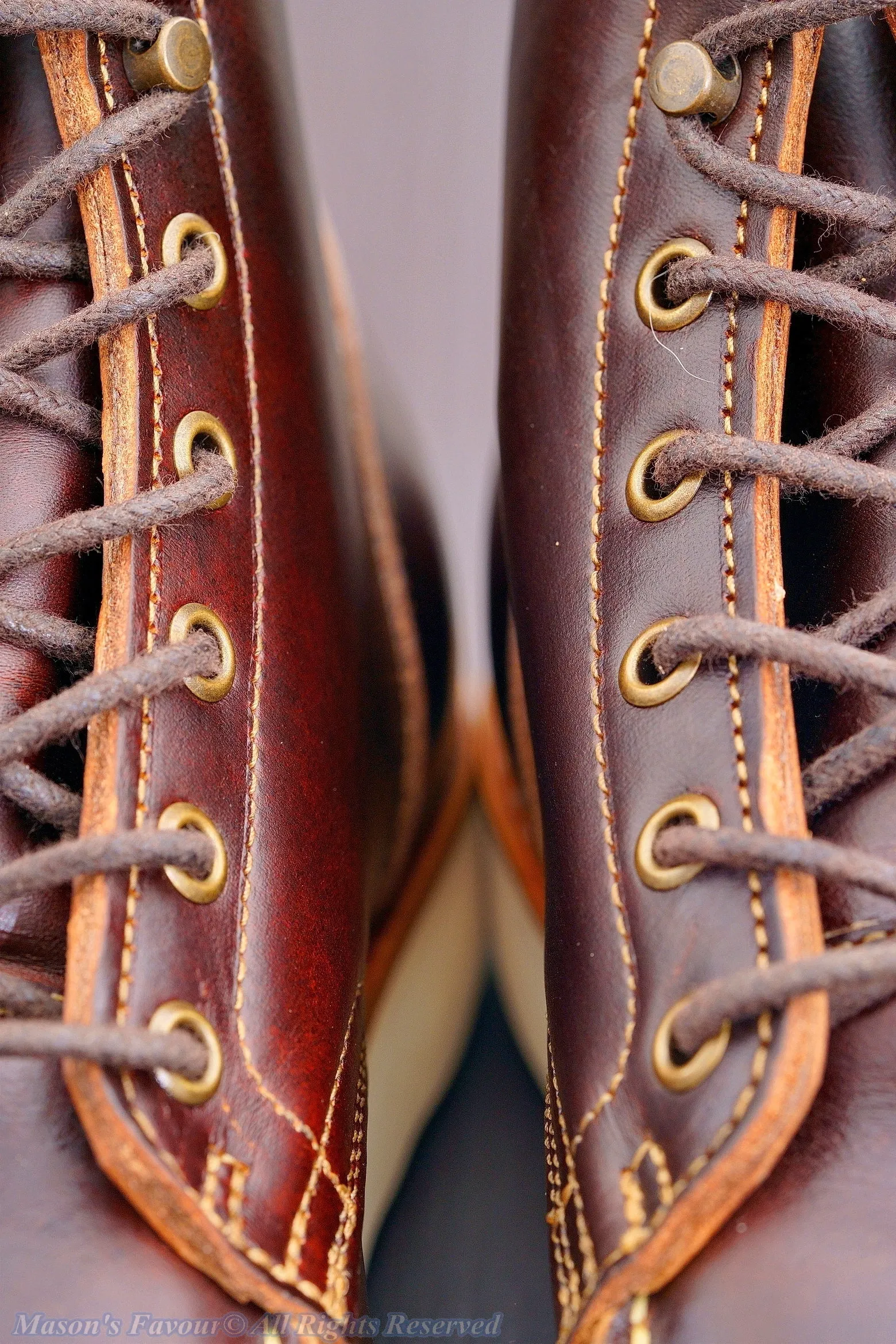 Truman Boots Bay Double Shot Moc Toe - Brass Eyelets & Hooks 4