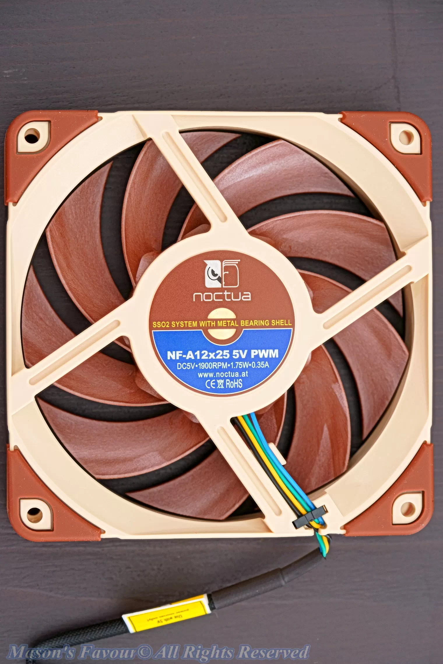 Noctua A12X25 5V PWM - Fan, Rear Enlarged
