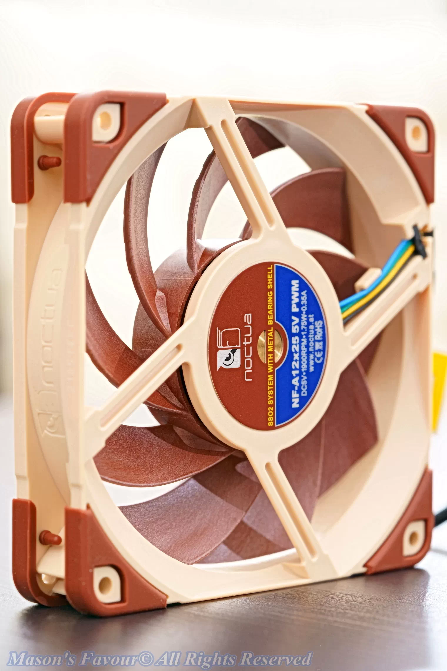 Noctua A12X25 5V PWM - Fan, Rear Perspective 2