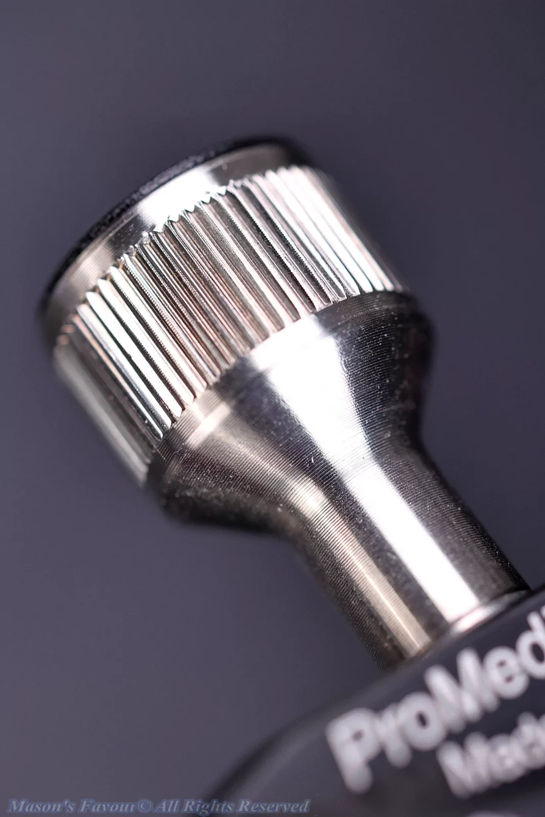 PromediaGear PMG BH-1 Ball Head - Locking Knob of the Arca Swiss Clamp, Enlarged View 2