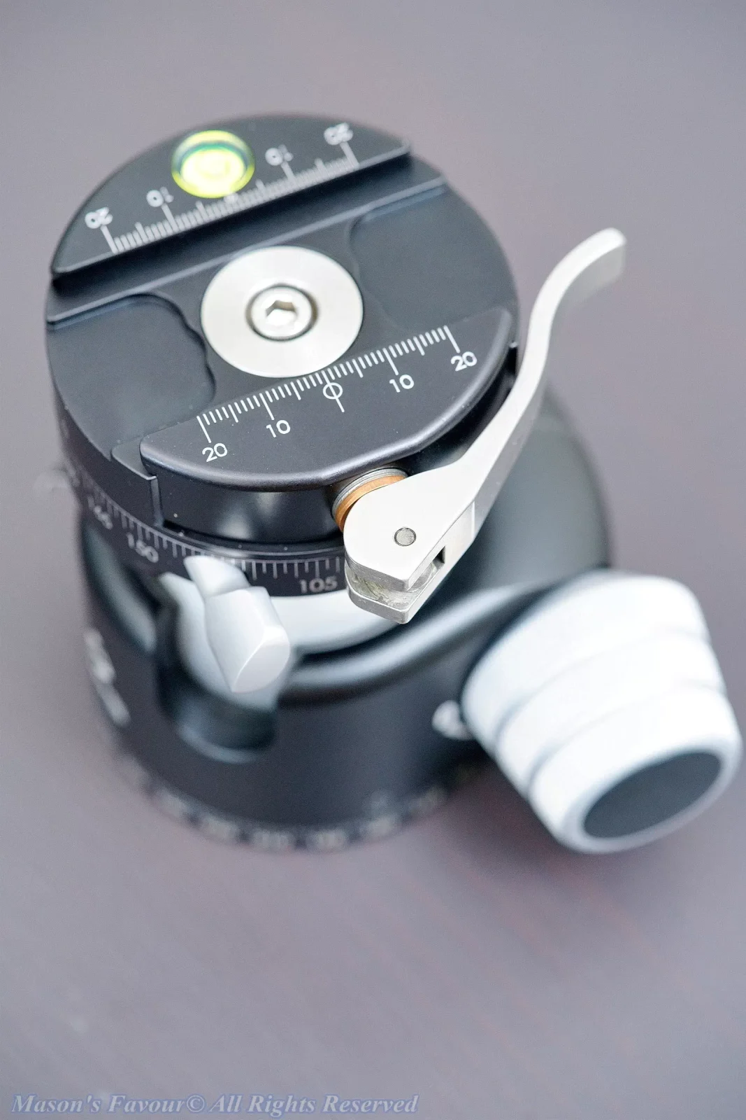 Really Right Stuff (RRS) BH-55 PCLR Ball Head - Perspective, PCLR Lever State, Locked