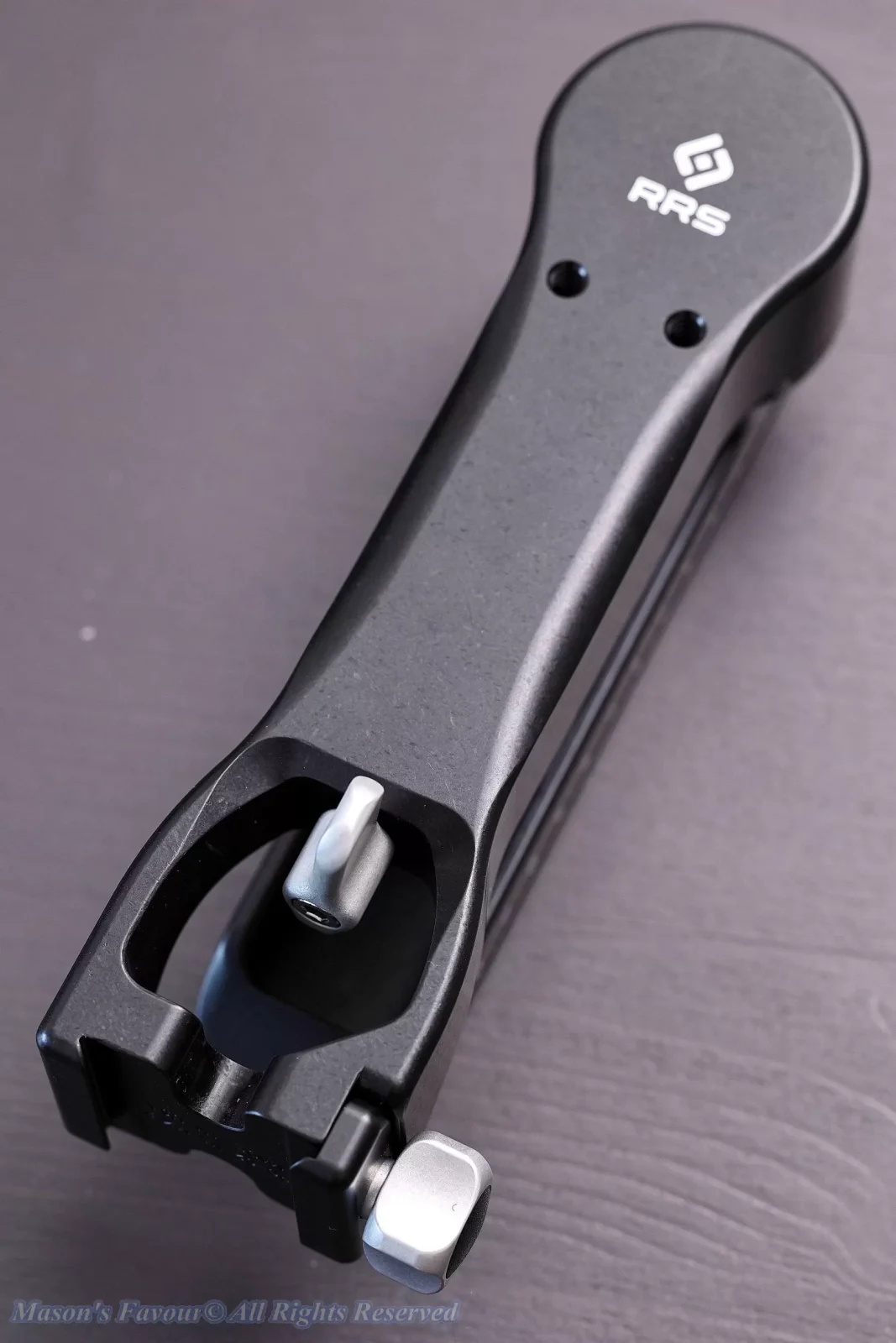 Really Right Stuff (RRS) PG-02MKII - Vertical Arm & Drop-Rail, Compact Mode, Perspective 3